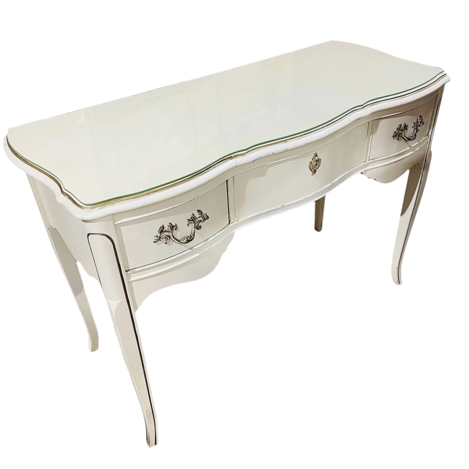 Vintage French Provincial Ladies Vanity Makeup Table