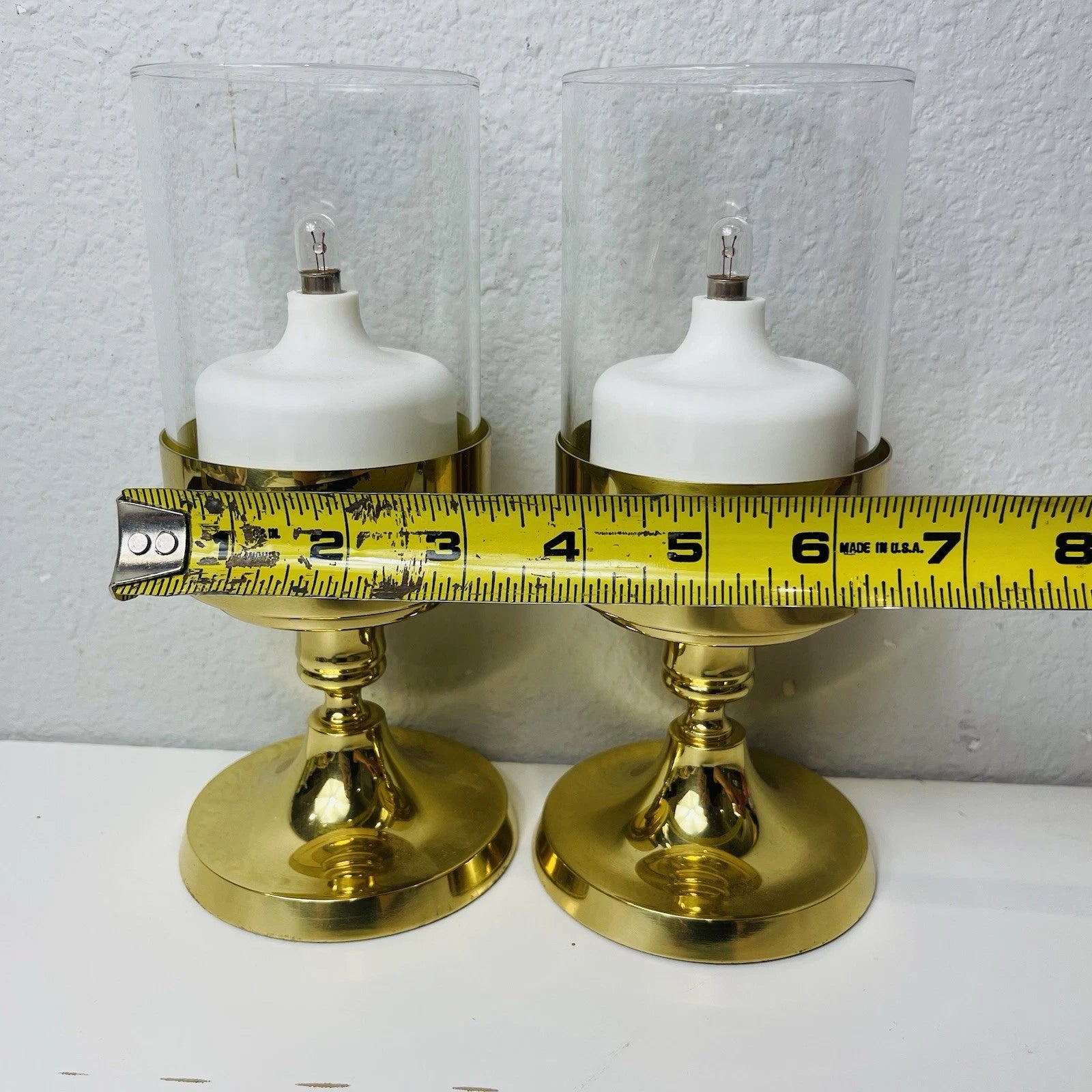 Accent Gold Glass Cup Candle Holder Wedding Party Table Event Anniversary Set 2