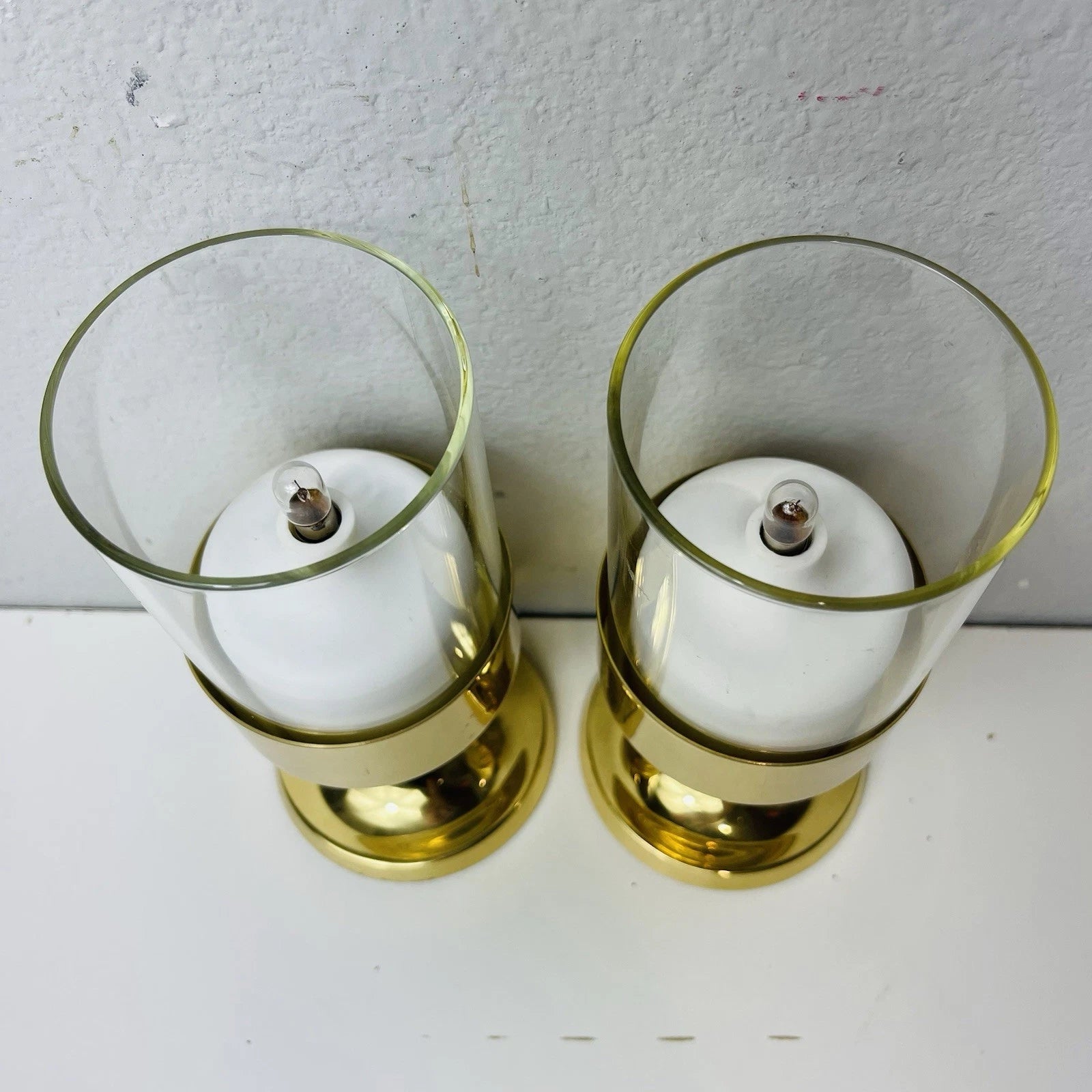 Accent Gold Glass Cup Candle Holder Wedding Party Table Event Anniversary Set 2