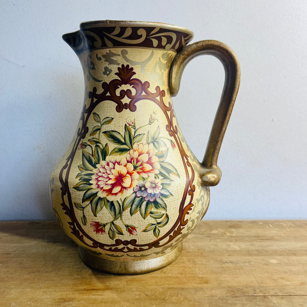 Decorative Floral Pitcher