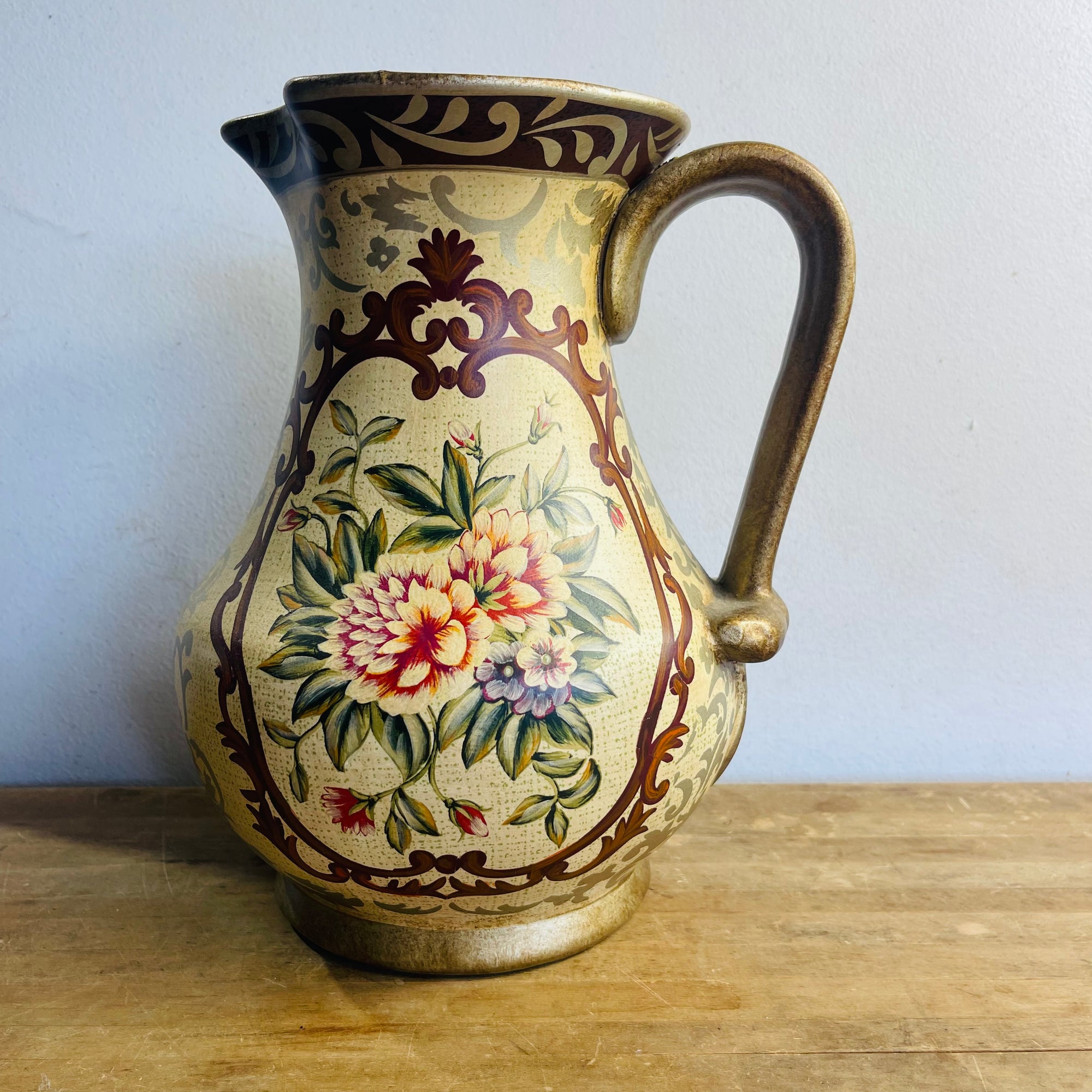 Decorative Floral Pitcher
