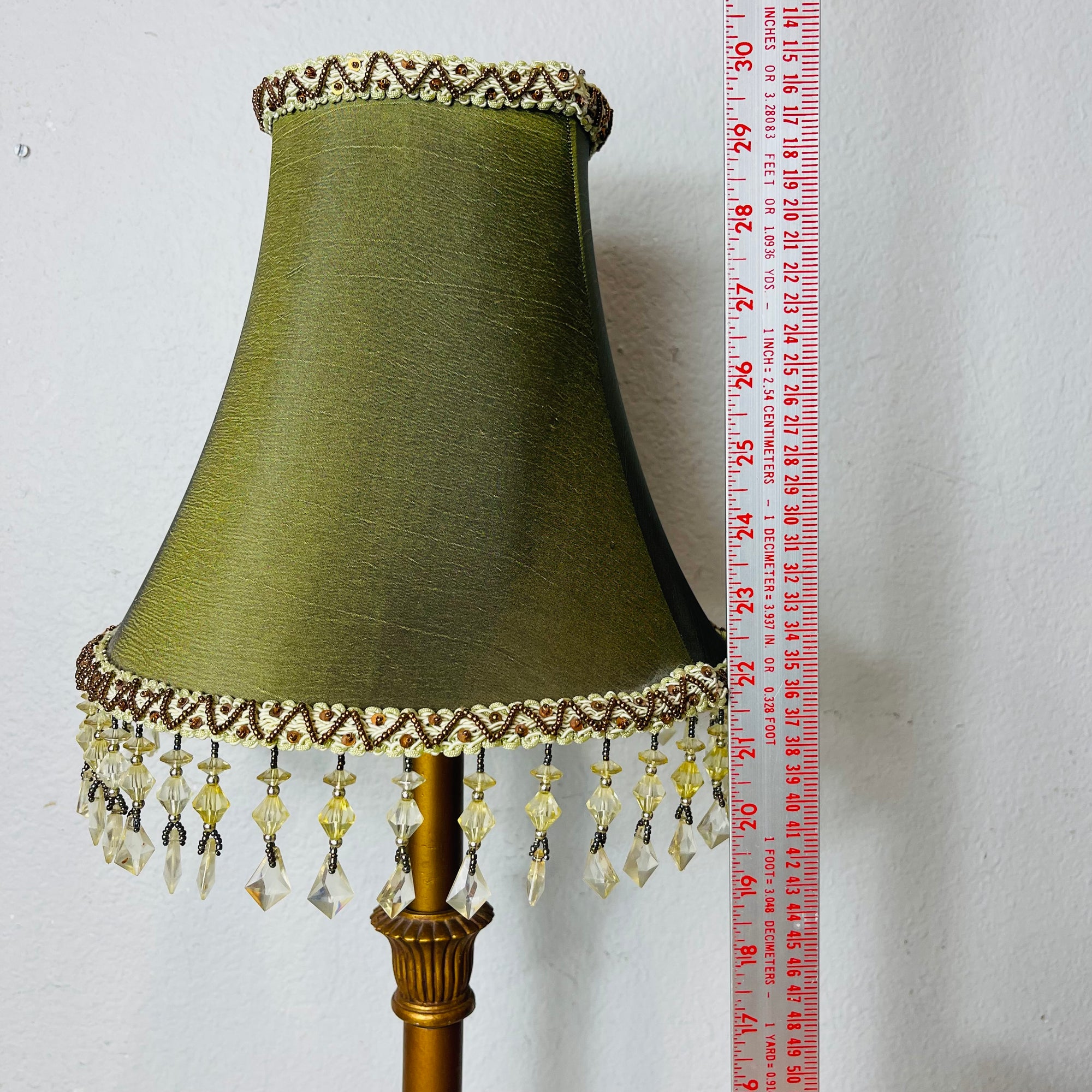 Table Lamp with Green Shade *Works Great*