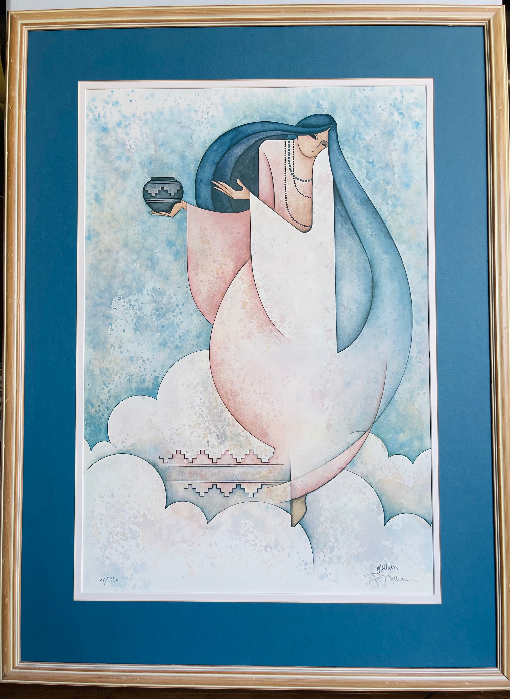 G E Mullan Print Native American Woman Southwestern