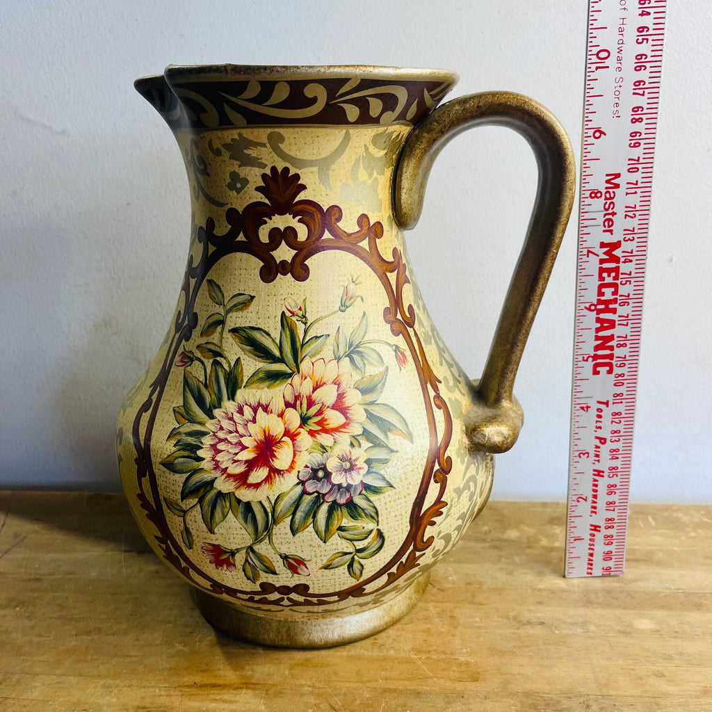 Decorative Floral Pitcher