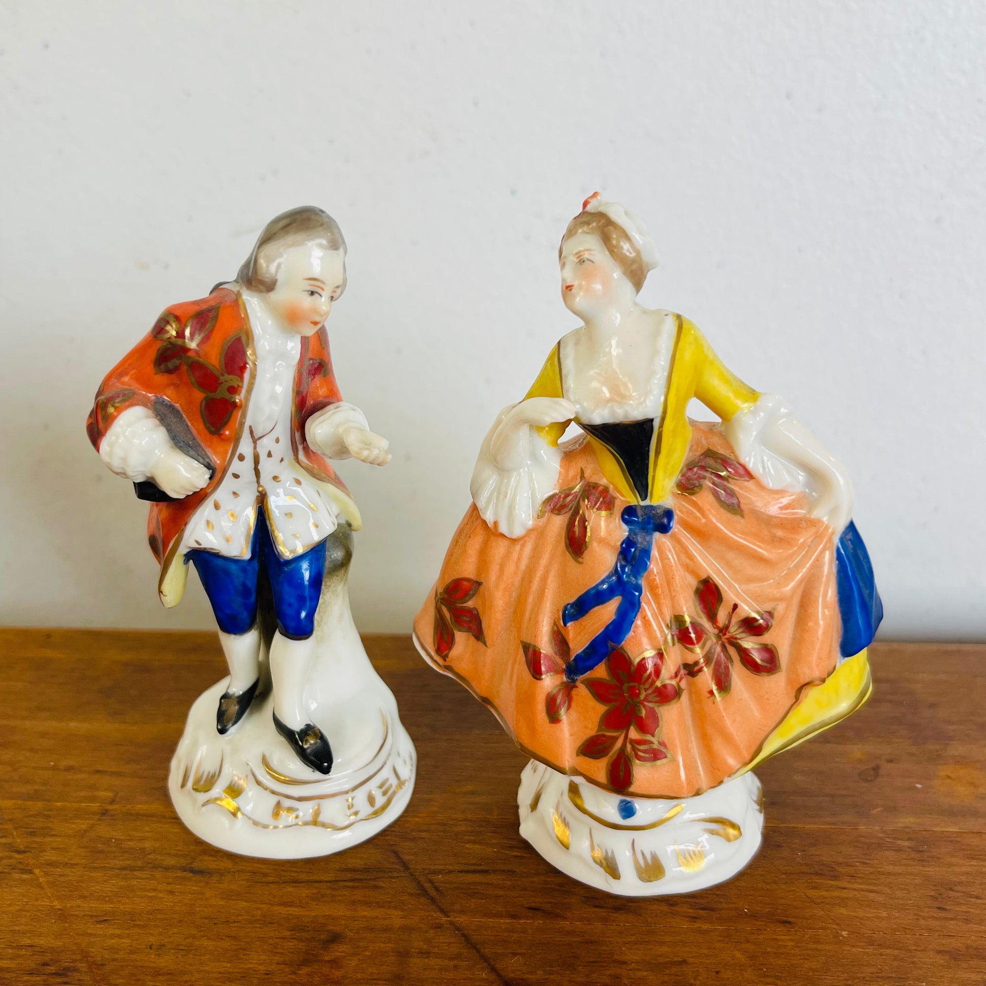 Vintage Couple Dancing Porcelain Figurines Set of 2!