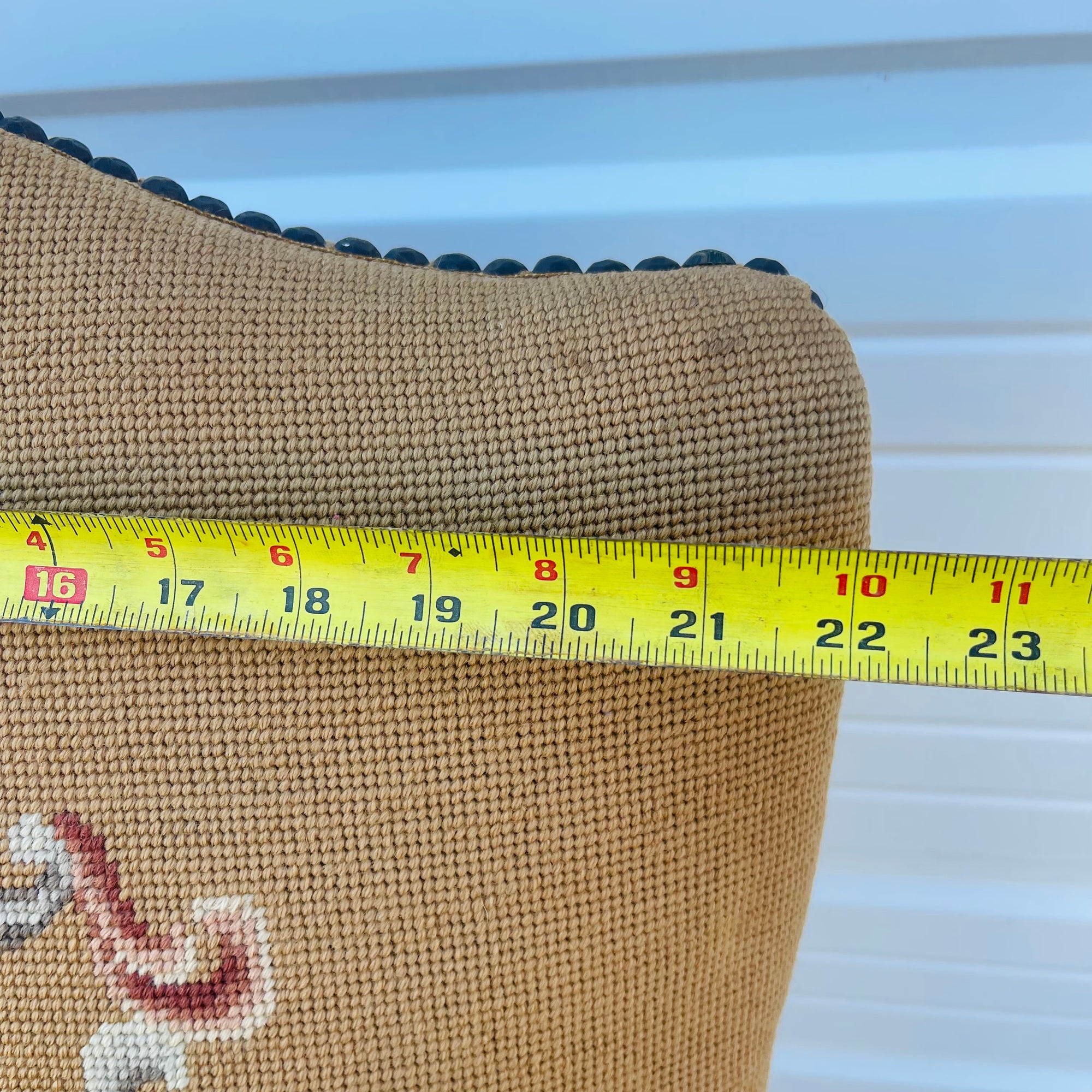 Vintage French Floral Upholstered Armchair with Carved Details *As is*