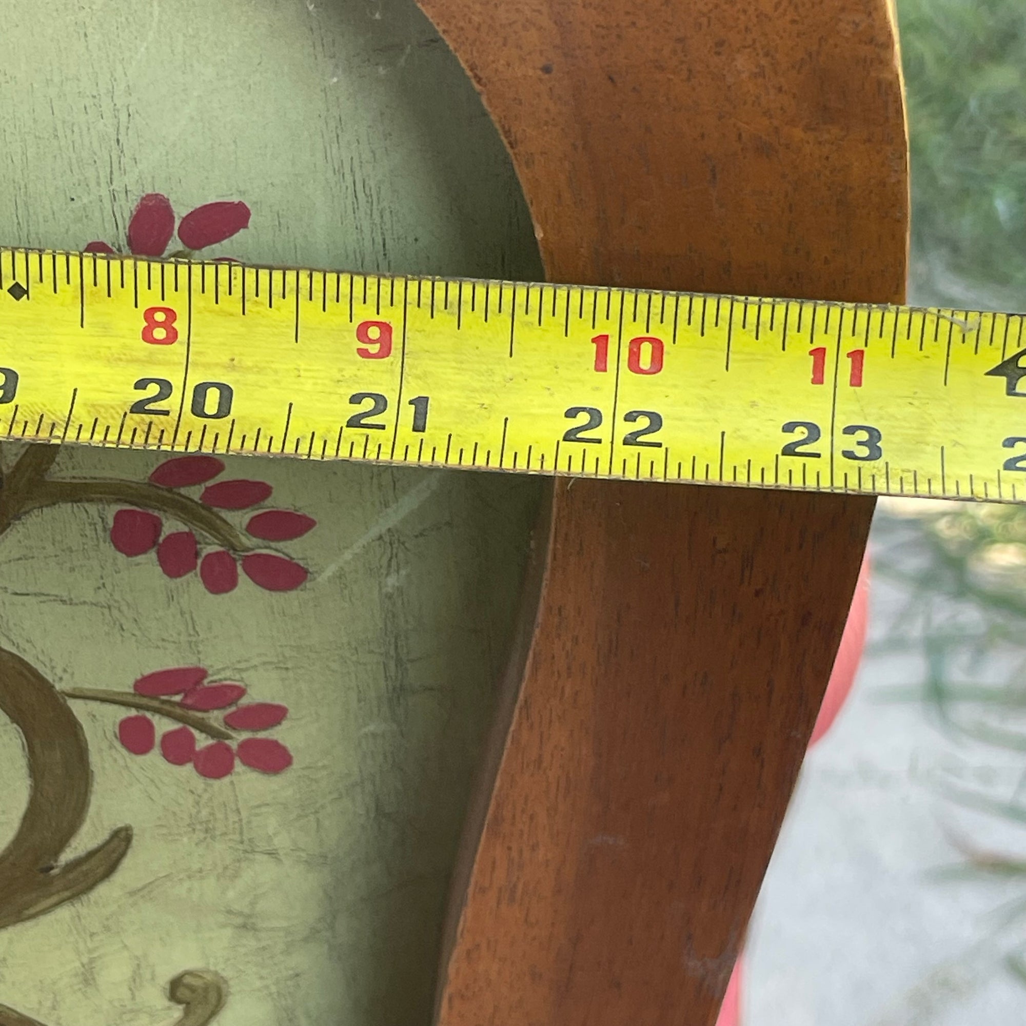 Louis XV Style Set of 2 Armchairs With Decorative Studs Striped Red Pink Upholstery Decor