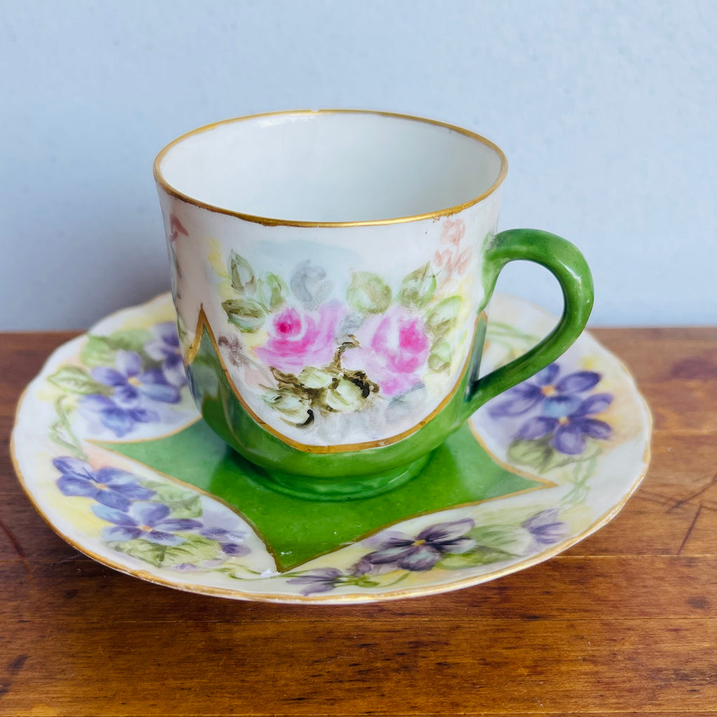 Floral Tea Cup and Saucer *As is*