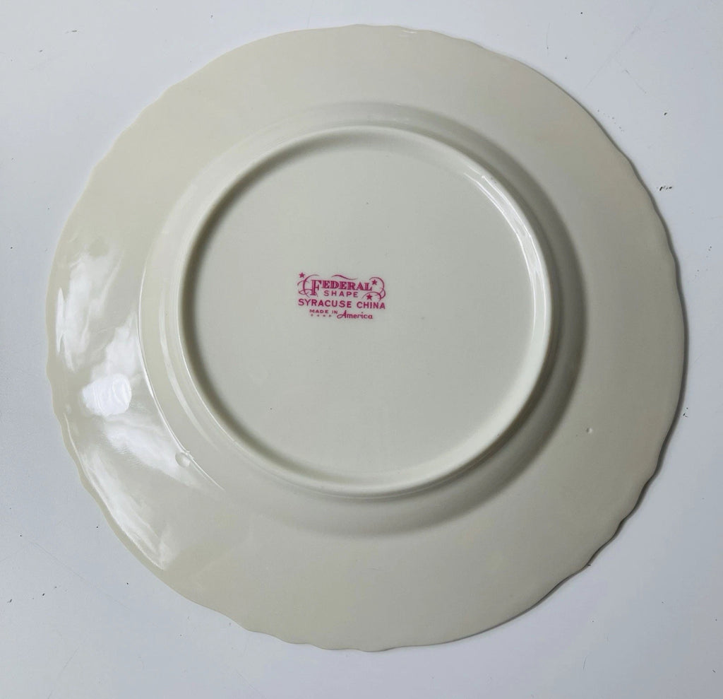 Vintage Federal Syracuse SUZANNE Bread & Butter Plate 10”