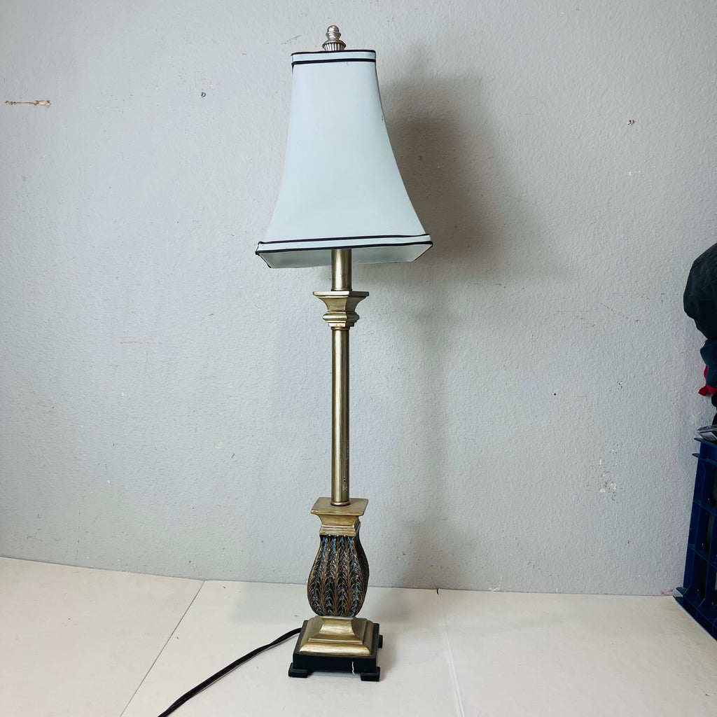 Table Lamp with White Shade *Works Great*