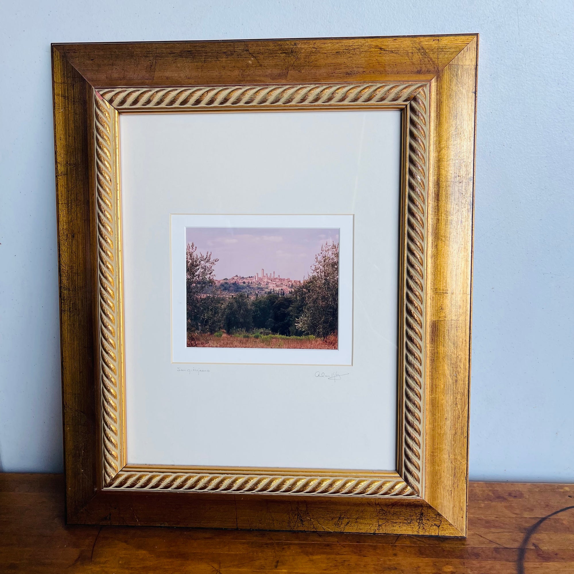 Landscape Wall Art Decor Gold Frame