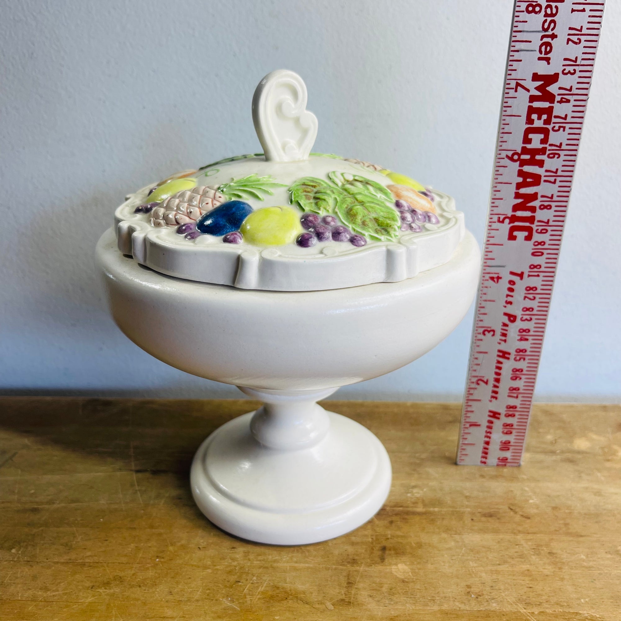 Small Ceramic Trinket Compote Dish with Lid