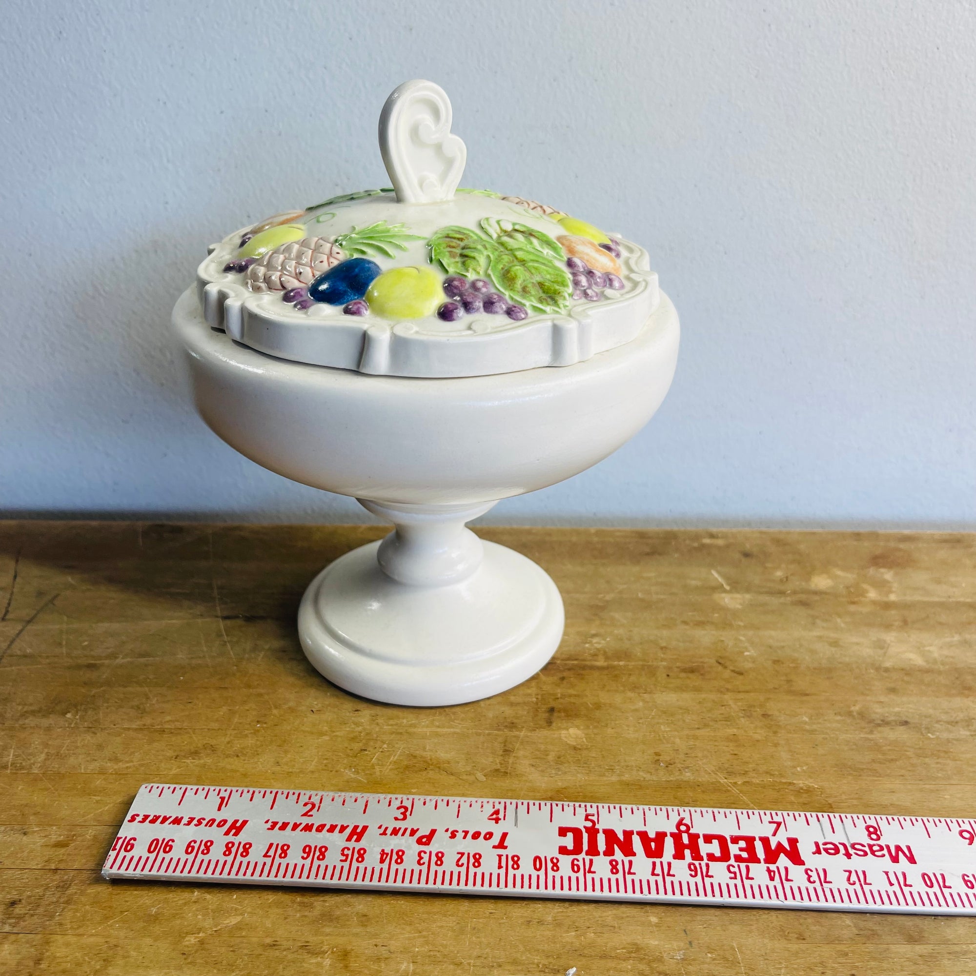 Small Ceramic Trinket Compote Dish with Lid
