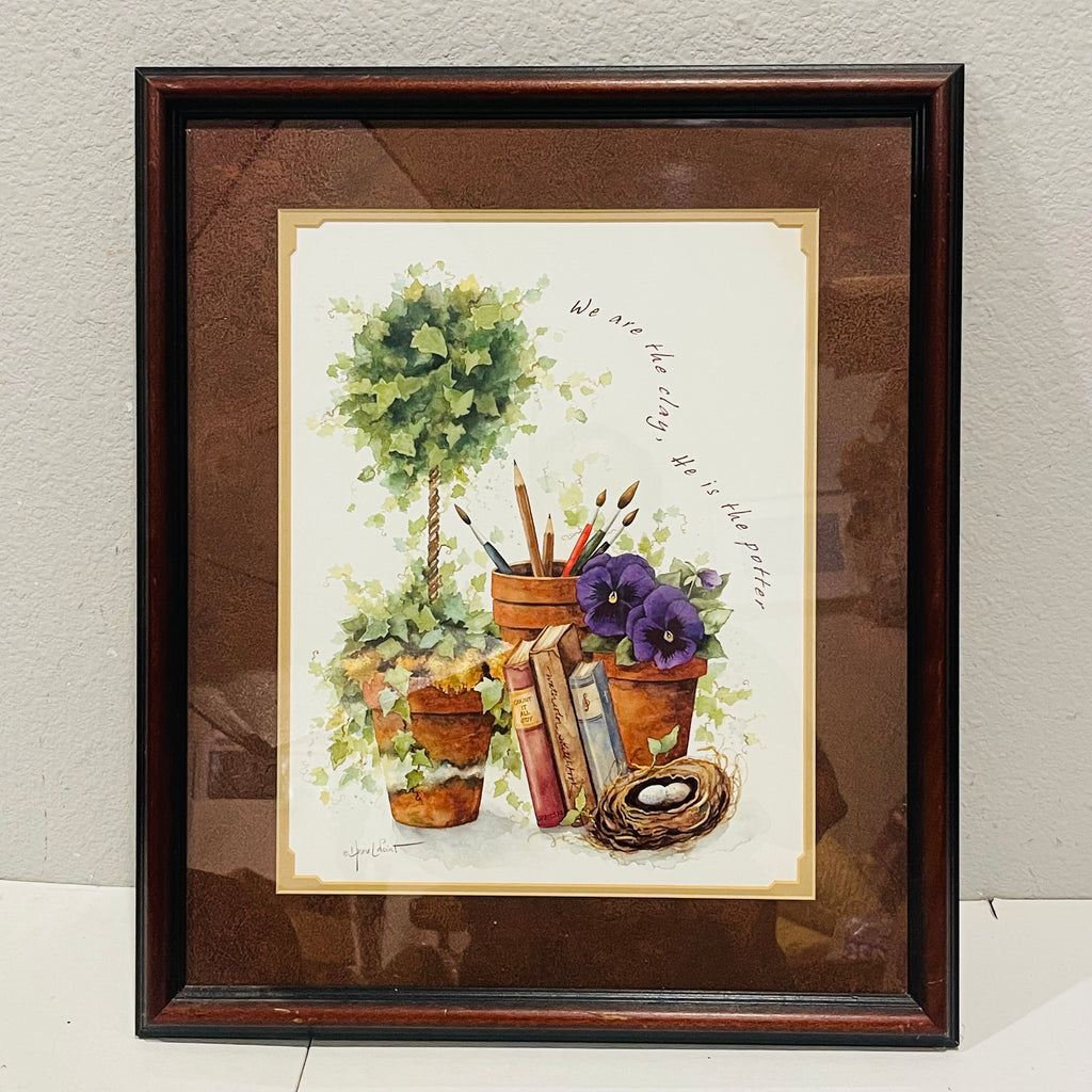 Framed Wall Art Decor “We are the Clay, He is the Potter”