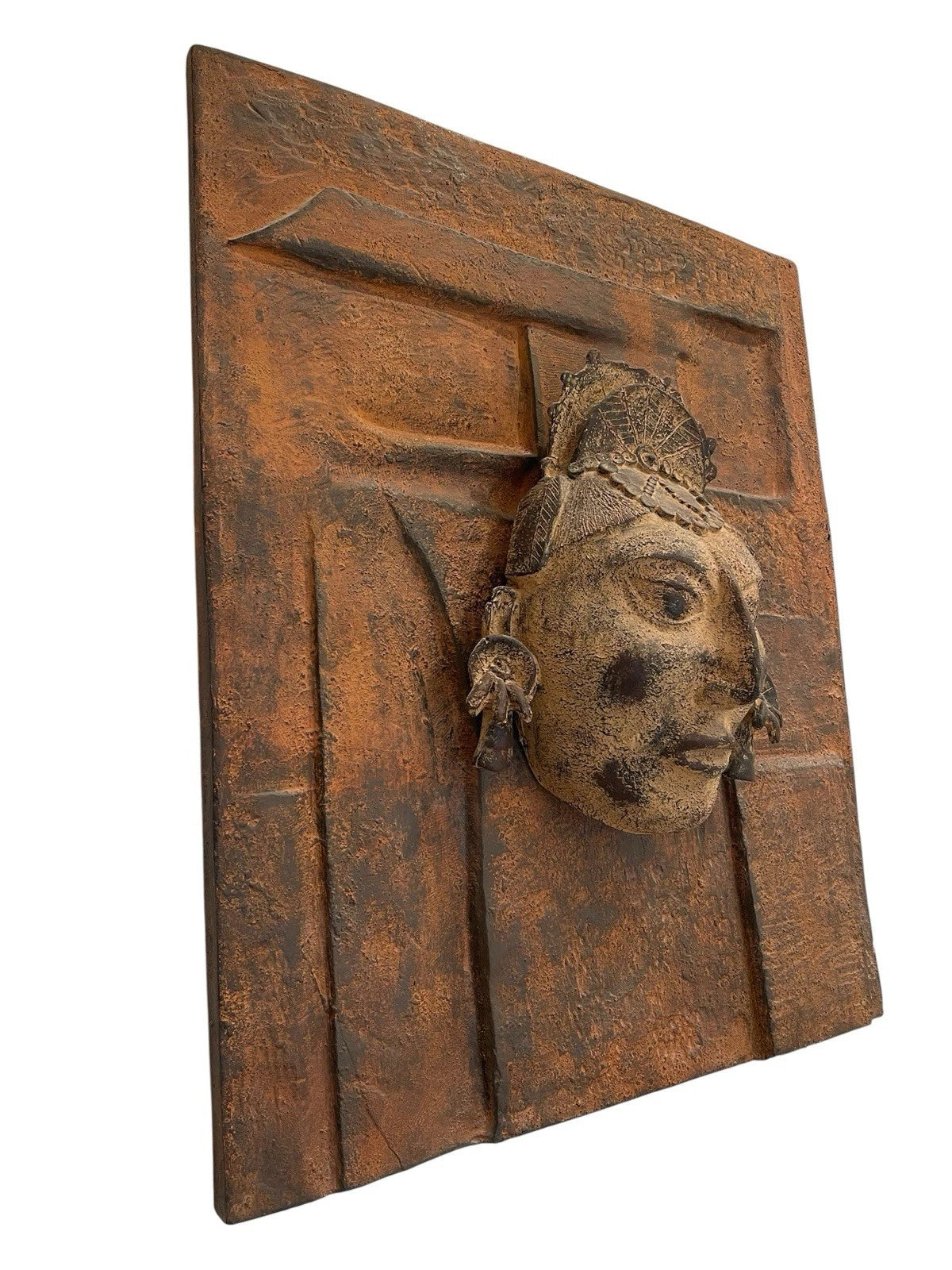 Vintage African-Style Tribal Mask Wall Plaque