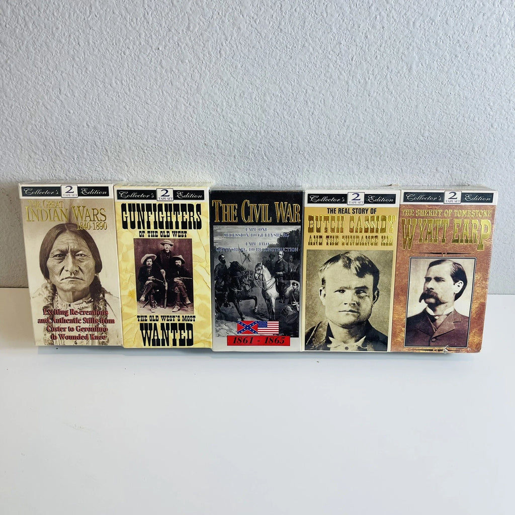 Collectors Edition 10 tape set The Great Indian Wars Gunfighters The Civil War