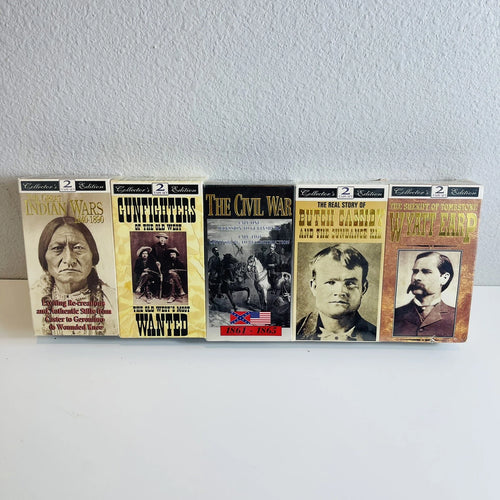 Collectors Edition 10 tape set The Great Indian Wars Gunfighters The Civil War