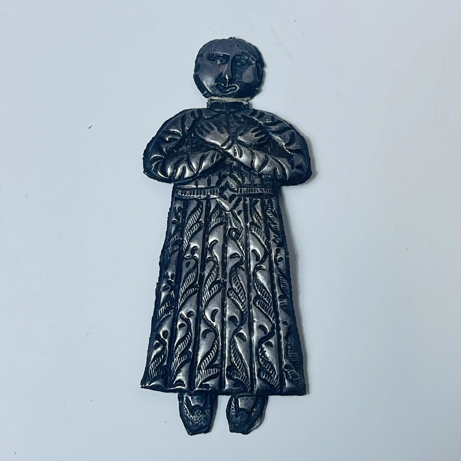 Egyptian Ornament Silver Tone Mold RARE Marked DDYY! Collectible!