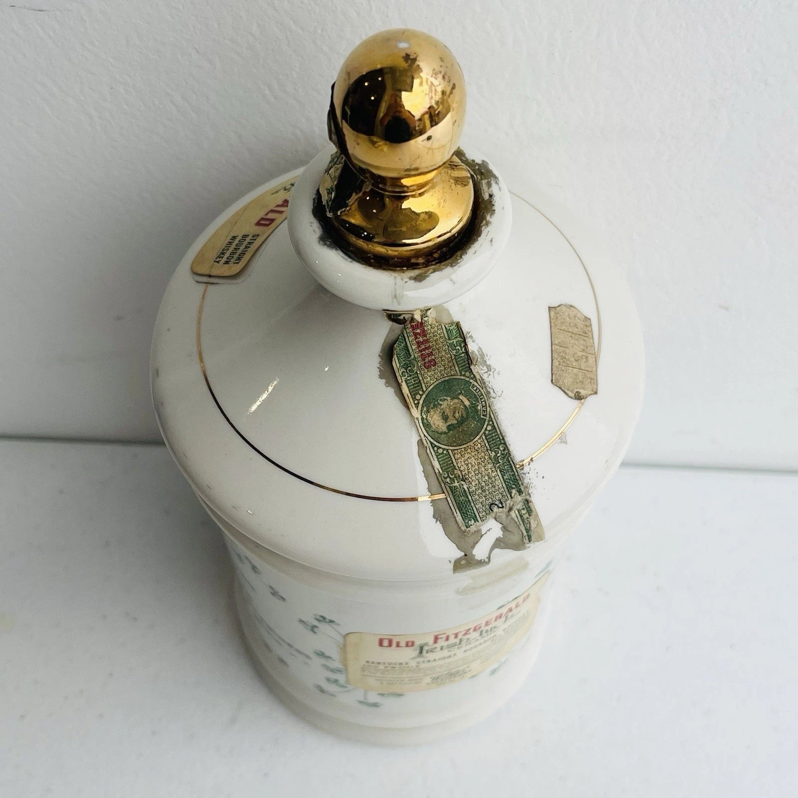 Old Fitzgerald Collector Irish Luck Porcelain Decanter Stitzel Weller