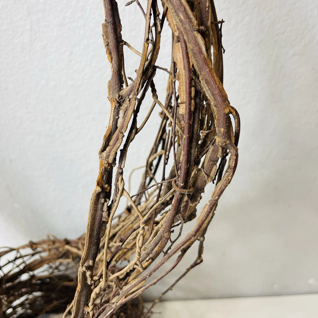 Large Grapevine Woven Wreath Wire Basket 9 in Tall Home Accent Decor Arts Craft