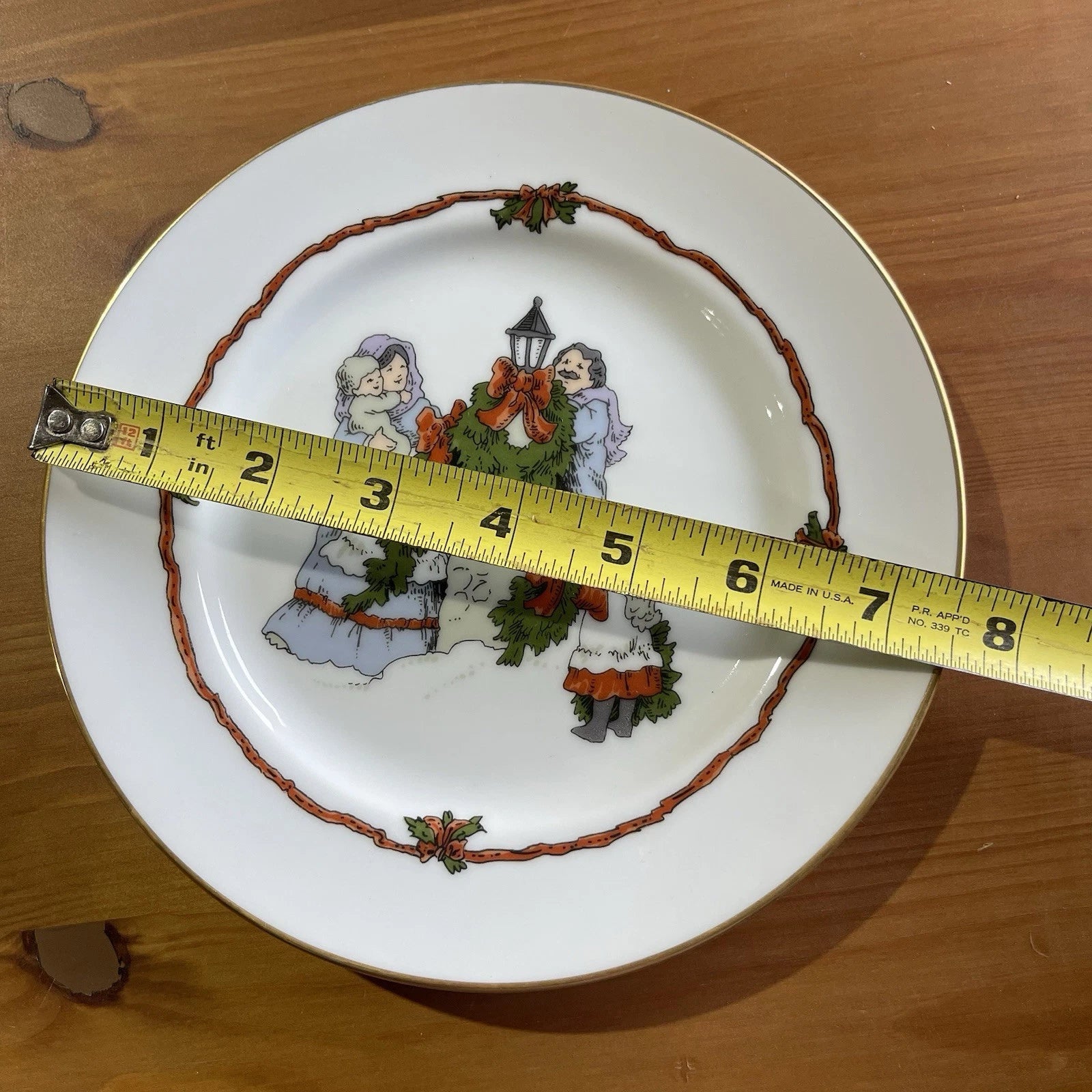 Fitz and Floyd "Deck the Halls" Collectible Salad Plate Set of Two - Decorative.