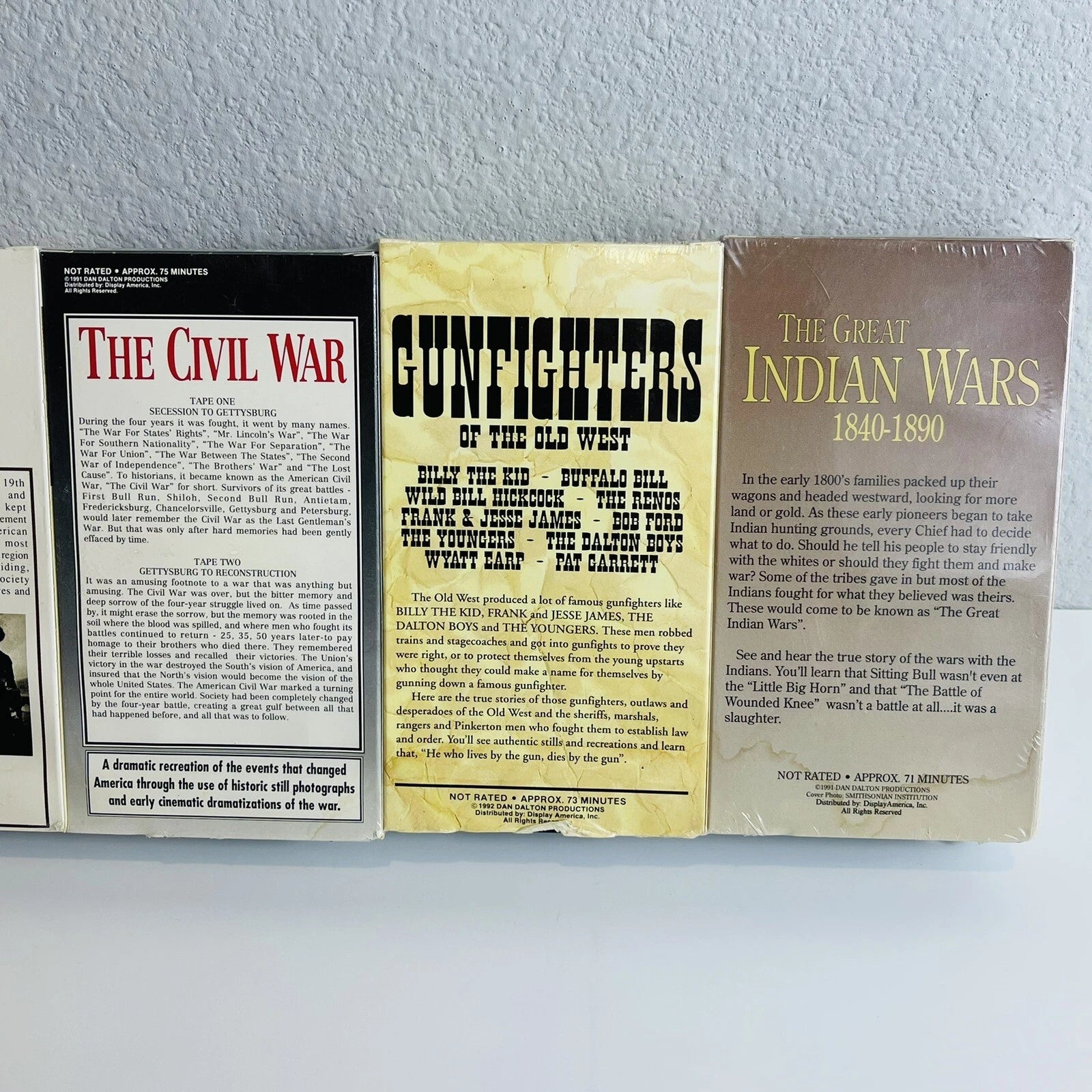 Collectors Edition 10 tape set The Great Indian Wars Gunfighters The Civil War