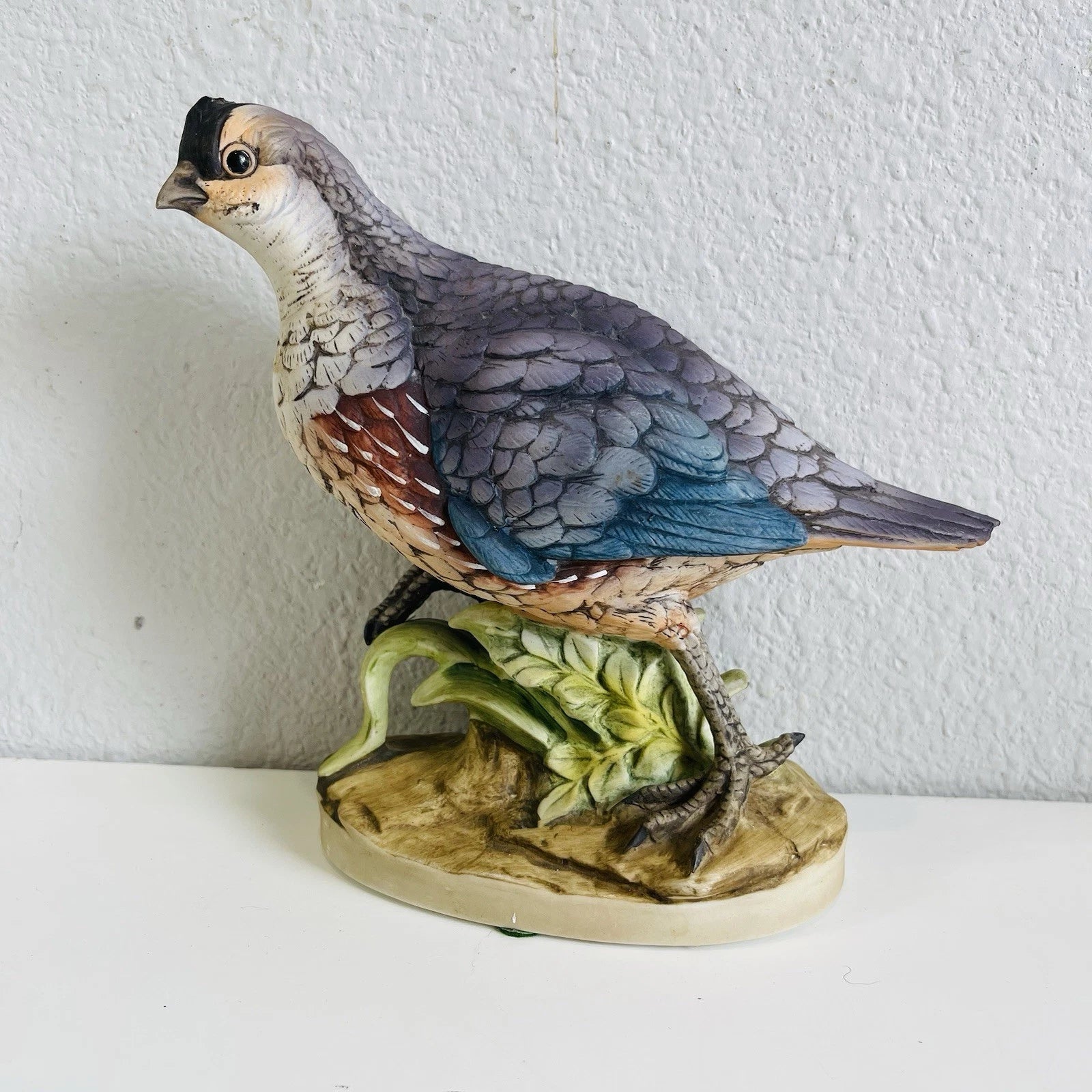 Vintage California Quail Bird Figurine Andrea By Sadek Missing Topknot Decor