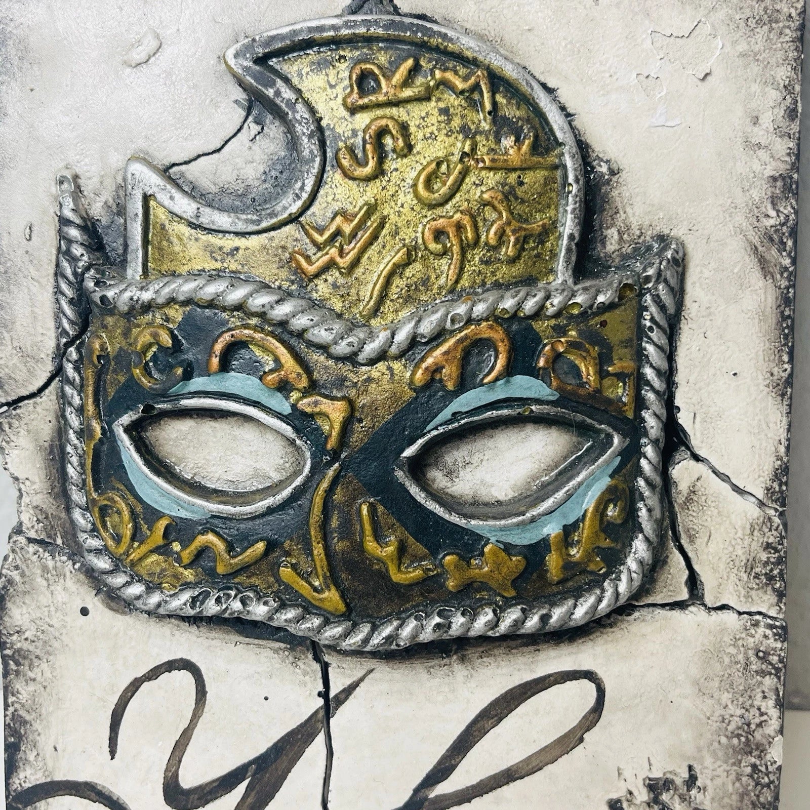 Placa de parede colecionável vintage 2003 DISENYO ARTS azulejo pendurado decoração escritório em casa-