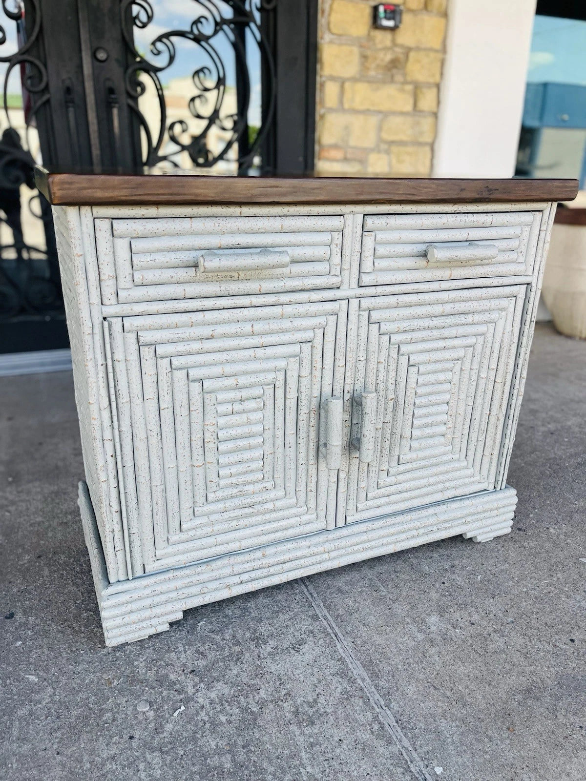 La Lune Rustic Wood Plank Sideboard Cabinet