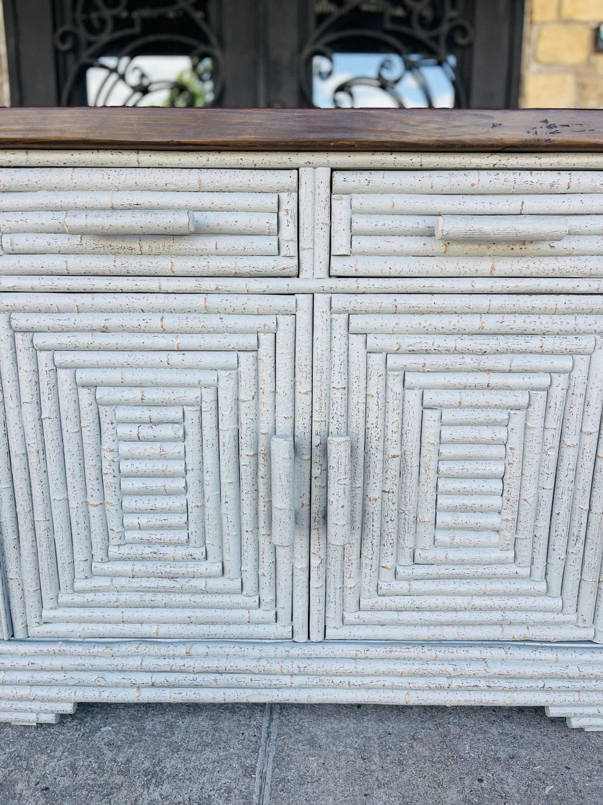 La Lune Rustic Wood Plank Sideboard Cabinet