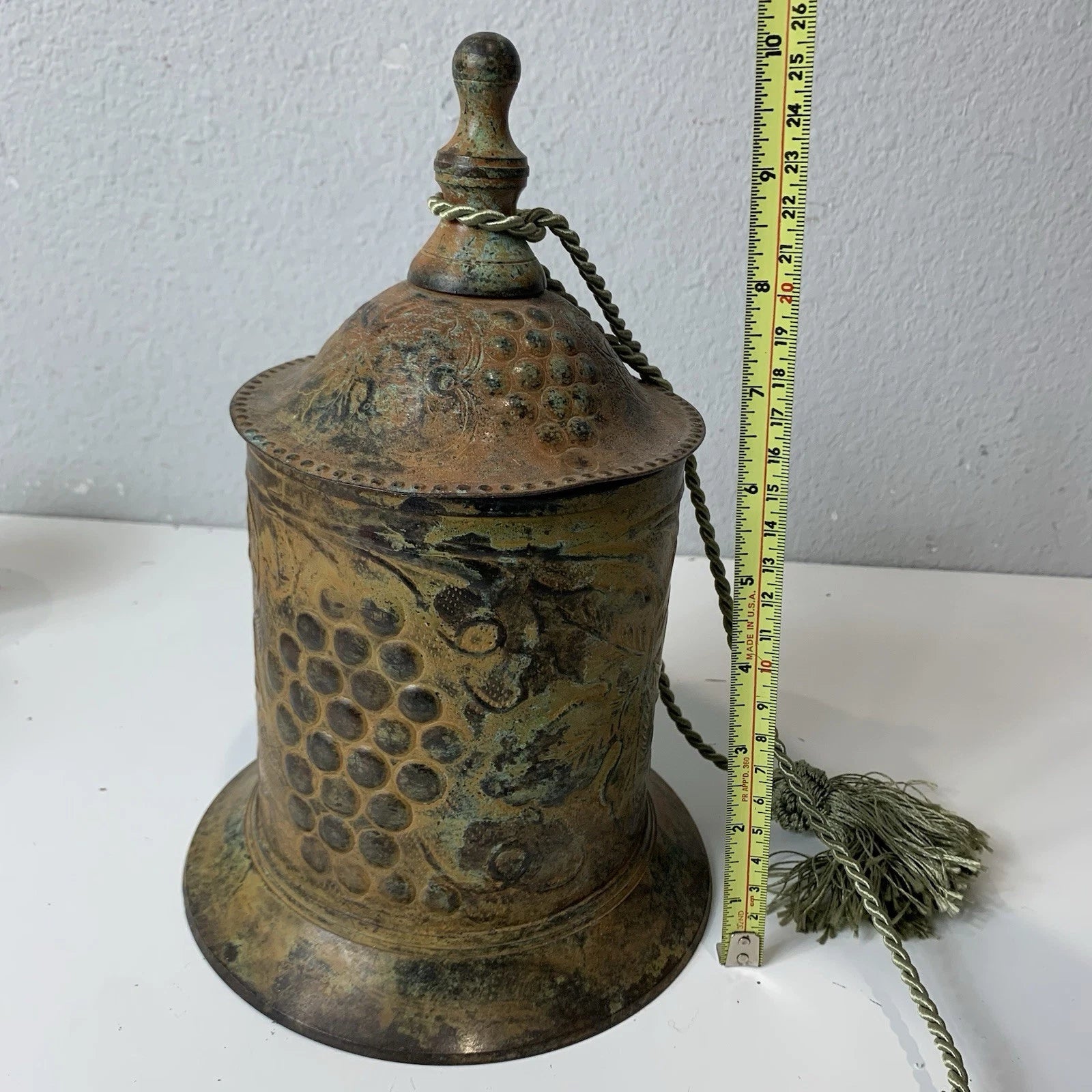 Japanese Style Tea Tin Canister Caddy With Decorative Rope