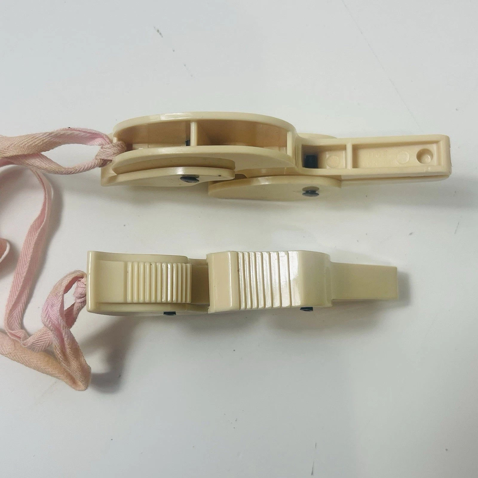 Set of 2 Vintage 1940's Celluloid Bakelite Plastic Duck Laundry Clips Pink Baby Bird