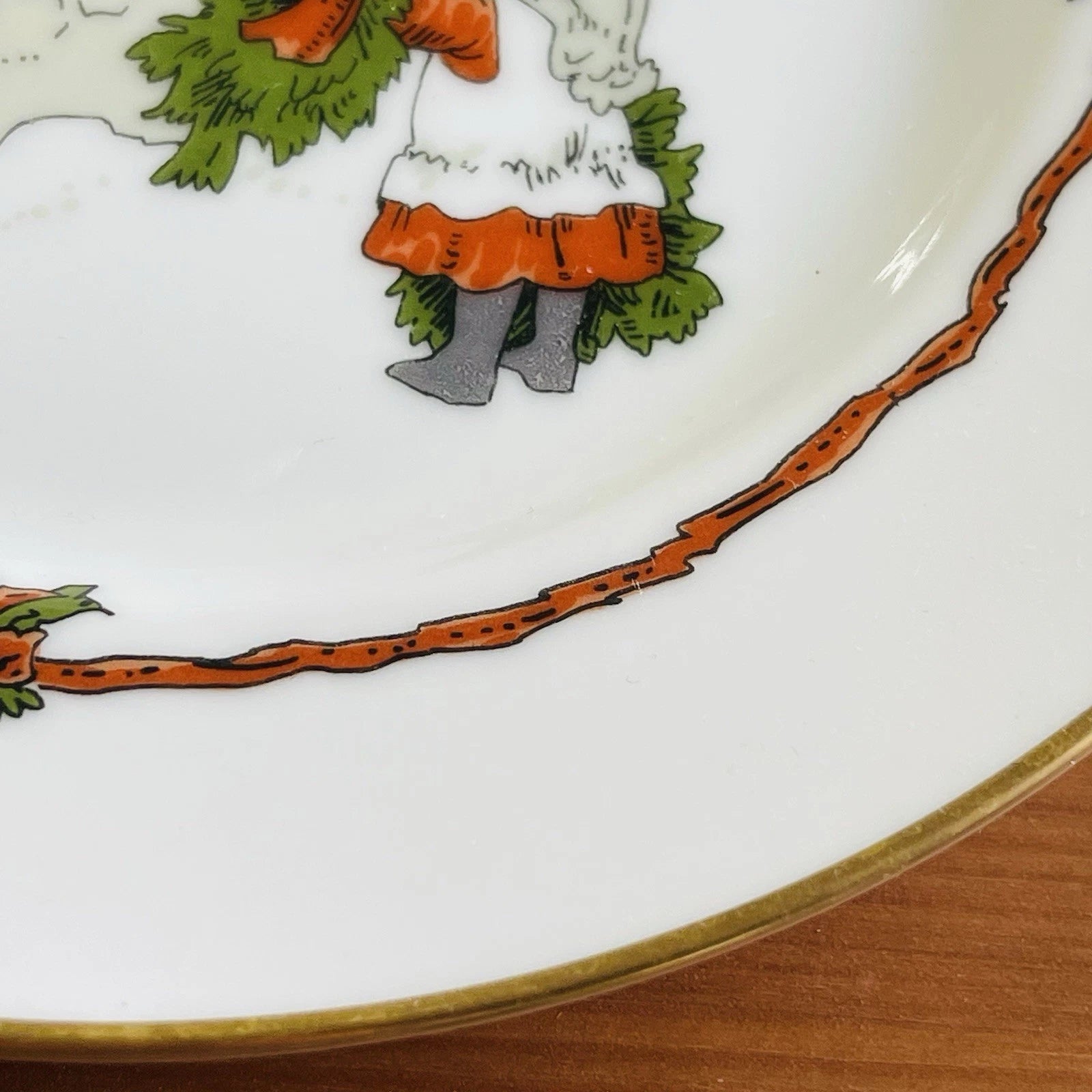 Fitz and Floyd "Deck the Halls" Collectible Salad Plate Set of Two - Decorative.
