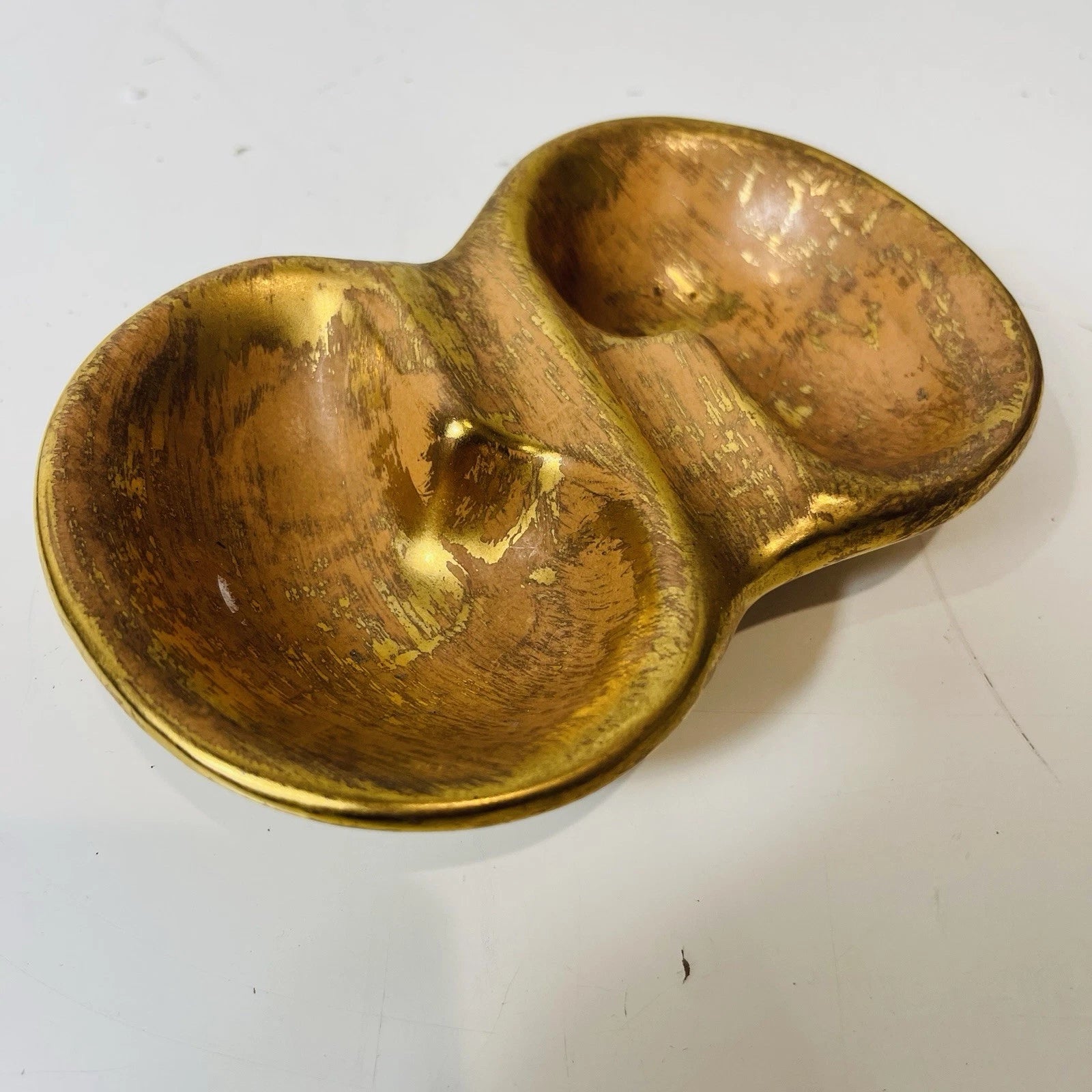 Stangl Pottery Granada Ashtray Rare Hand-Painted 22K Gold Home Office Decor