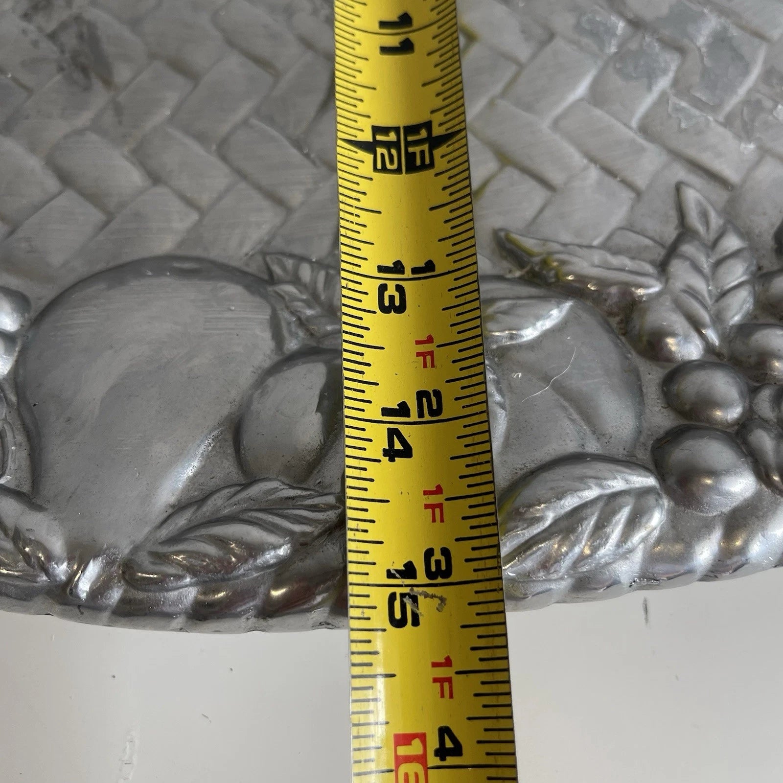 Lenox Grape Weave Handled Serving Platter: Pewter Metal Alloy