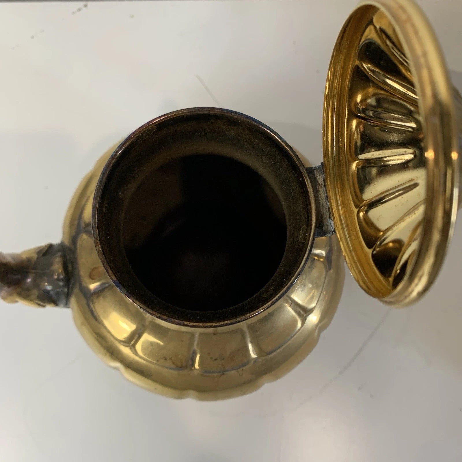 Vintage Commonwealth Silver Inc Gold 24k Electroplated Teapot