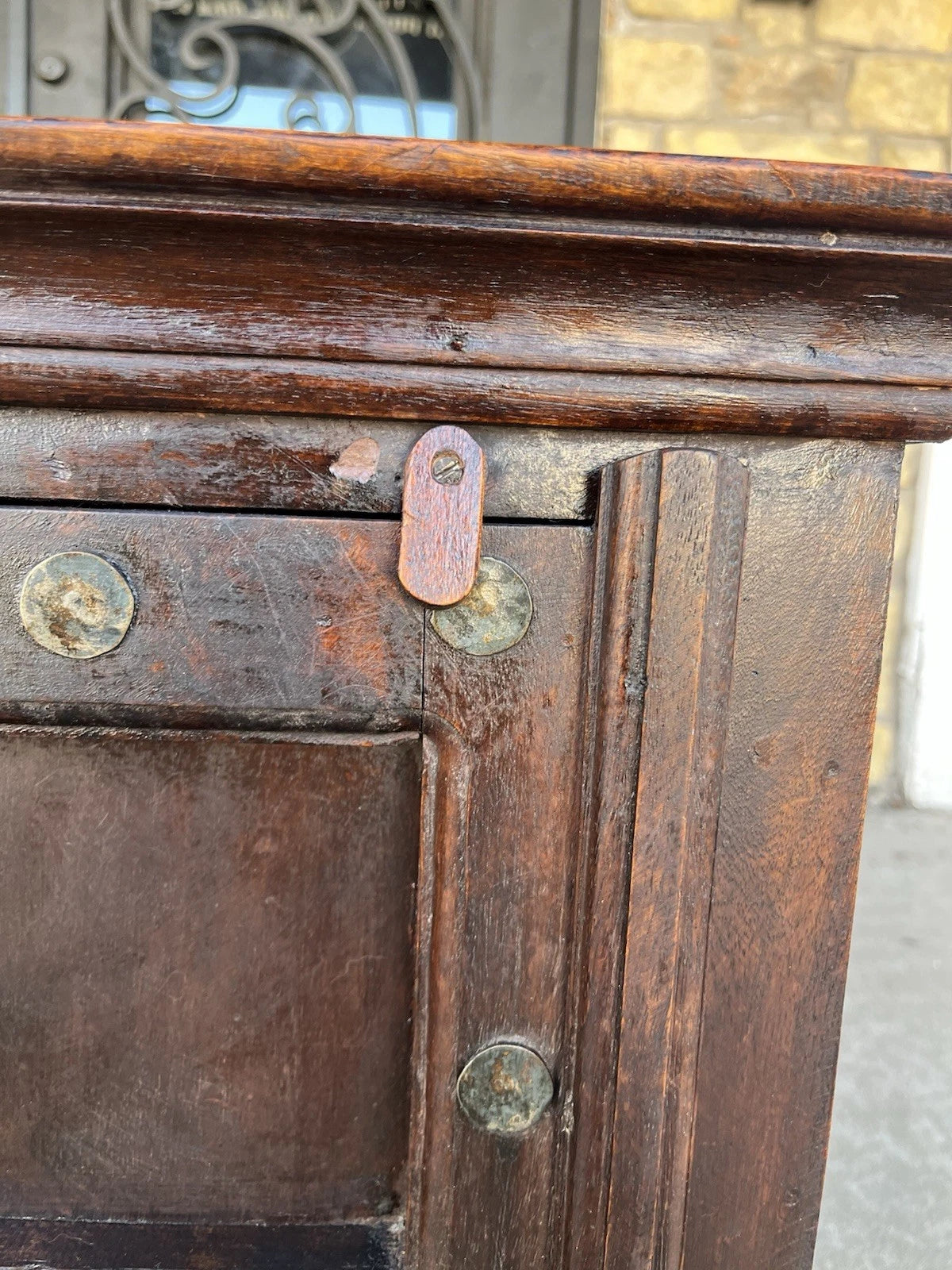 Pair of Vintage El Paso Import Co Wood Nightstands with Iron Accents