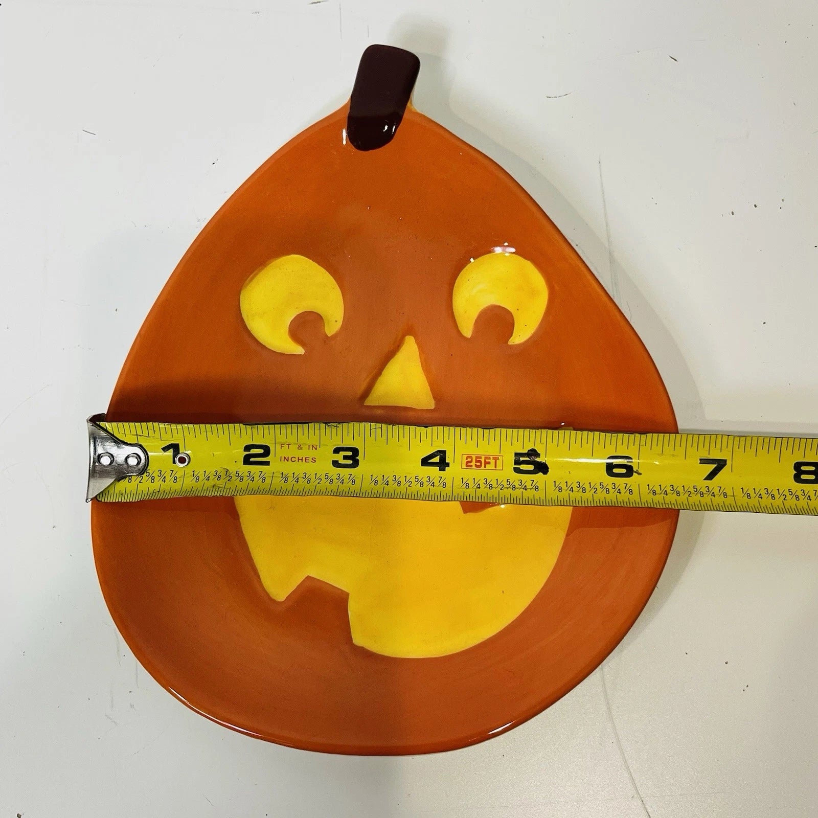 Vintage Boston Warehouse Jack-O-Lantern Shaped Snack Plate Serving Set Of 4