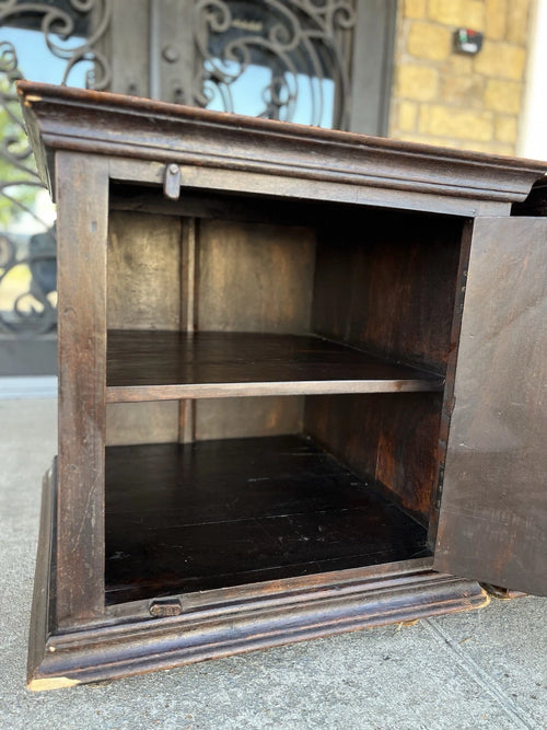 Pair of Vintage El Paso Import Co Wood Nightstands with Iron Accents
