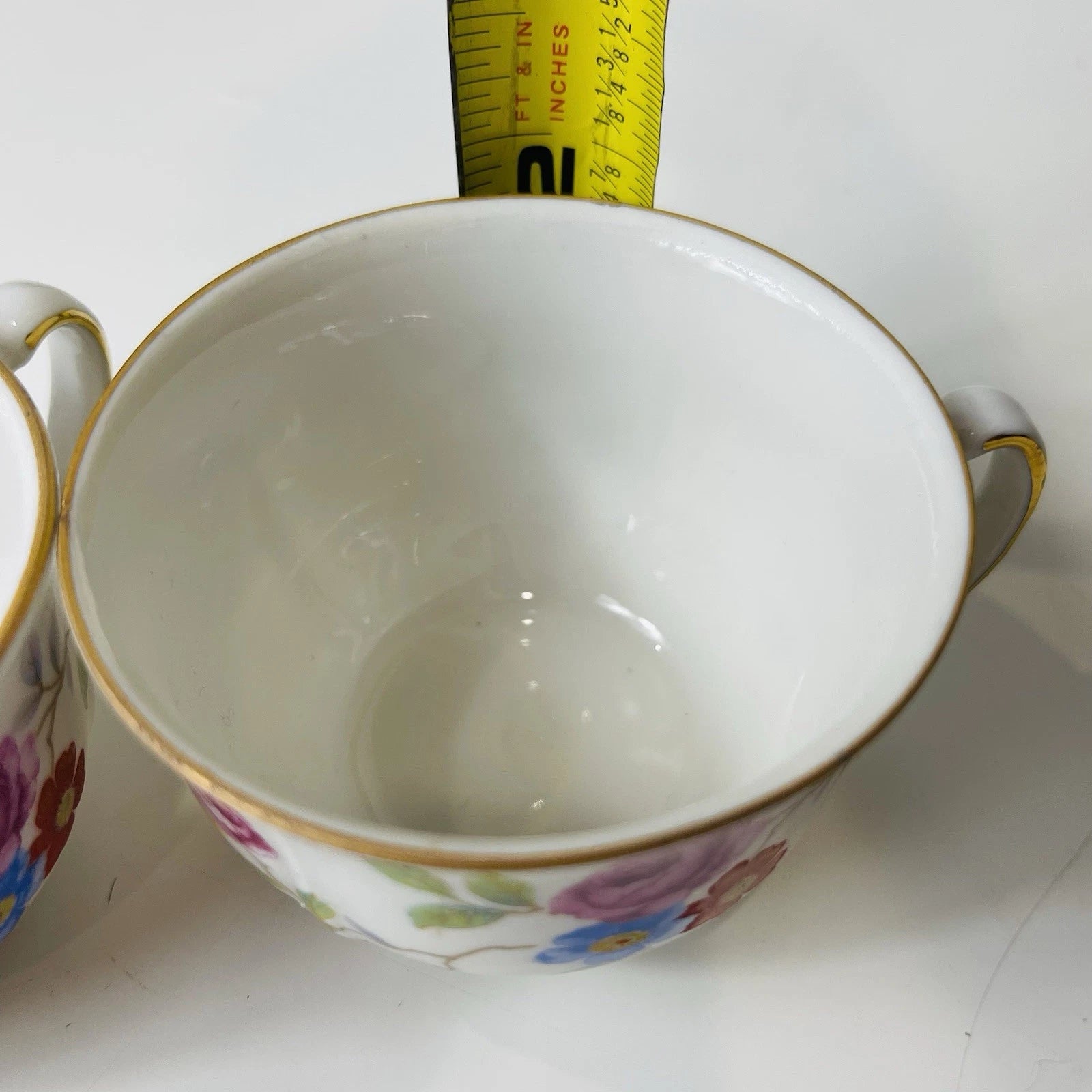 Vintage Bavarian-Style Pink Rose Teacups from Western Germany (Set of 2) - Home Decor.