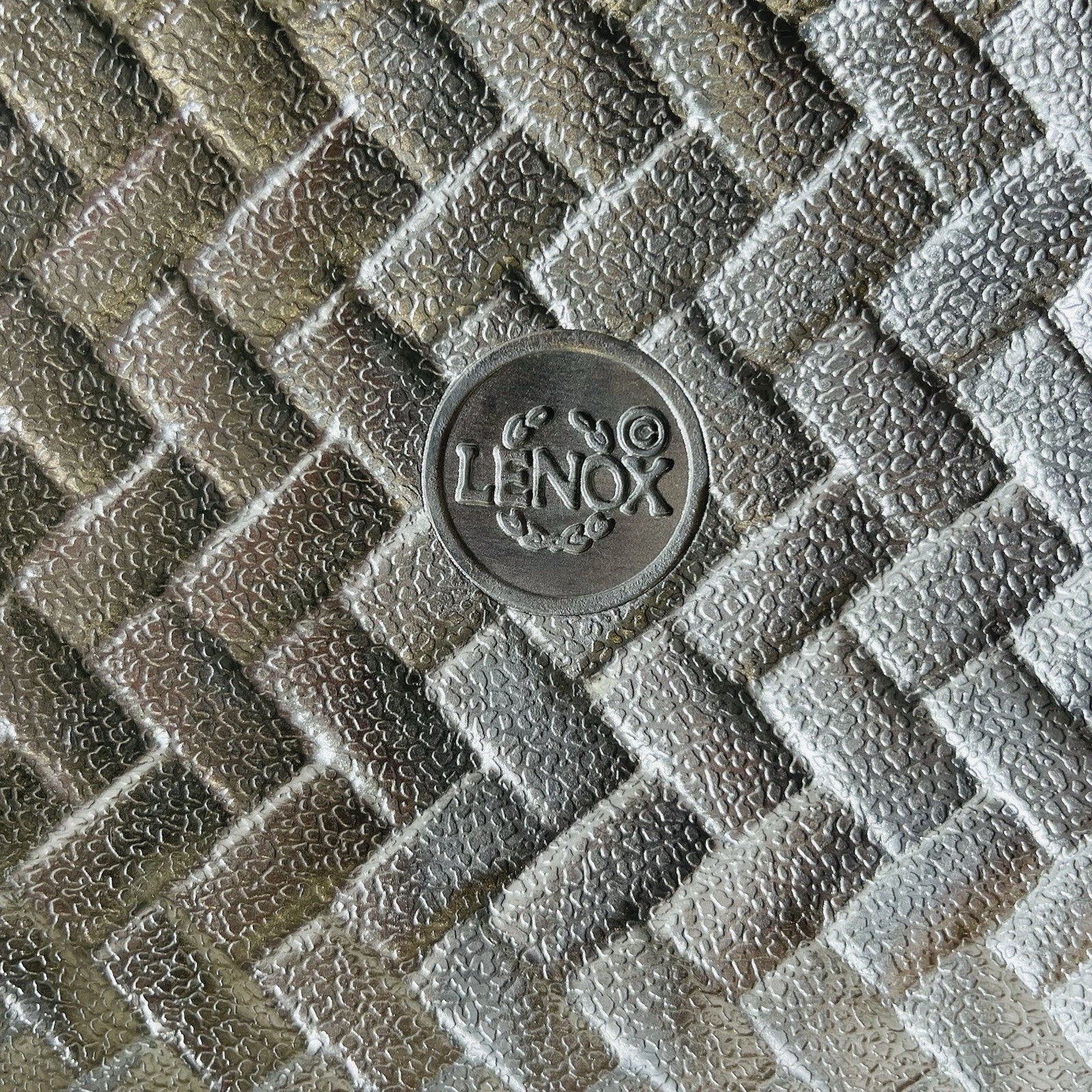 Lenox Grape Weave Handled Serving Platter: Pewter Metal Alloy