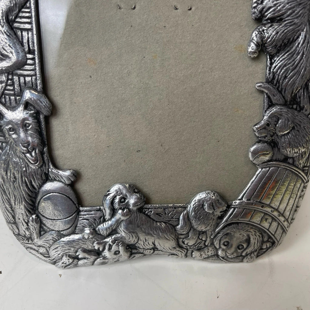Arthur Court's 1987 Vintage Dog-Themed 5x7 Silver-Tone Picture Frame