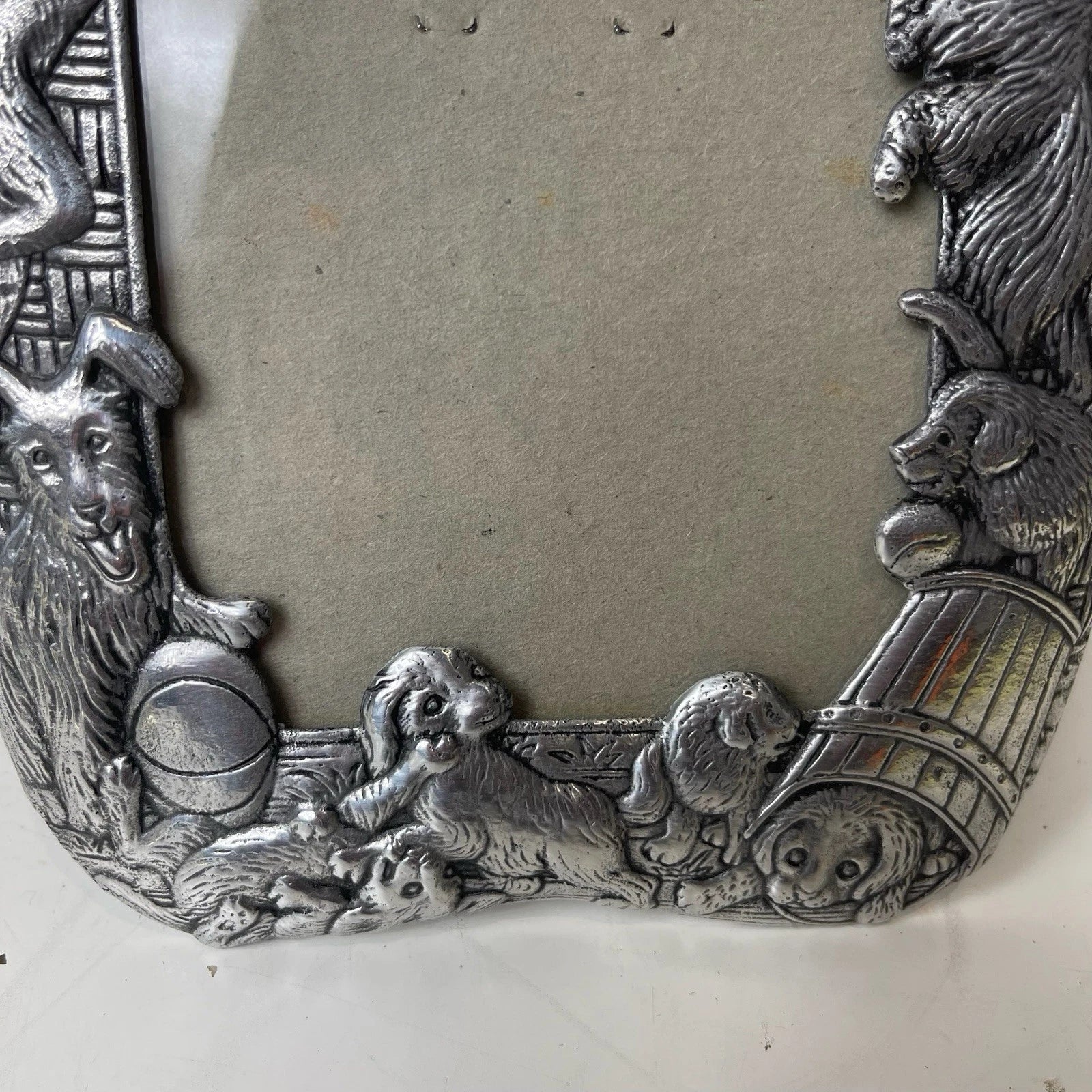 Arthur Court's 1987 Vintage Dog-Themed 5x7 Silver-Tone Picture Frame