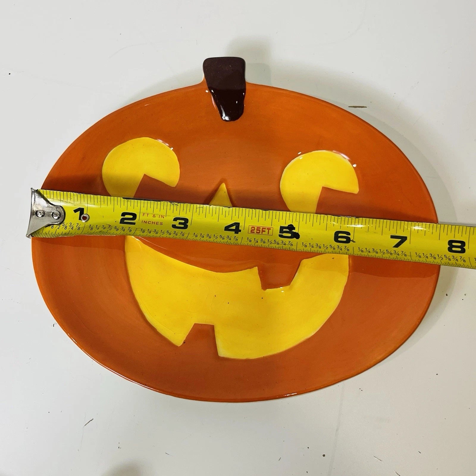 Vintage Boston Warehouse Jack-O-Lantern Shaped Snack Plate Serving Set Of 4