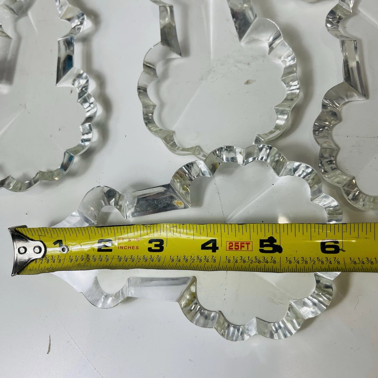 Vintage Assorted Lead Crystal Pendalogue Chandelier, 5-Piece, Antique Quality
