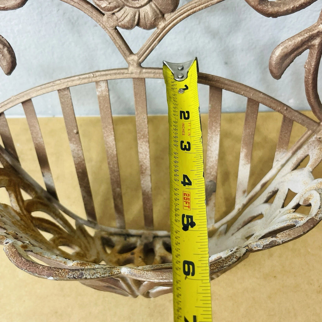 Fiona-Style Wall Basket: Wrought Iron Planter for Garden Flowers, Metallic Finish