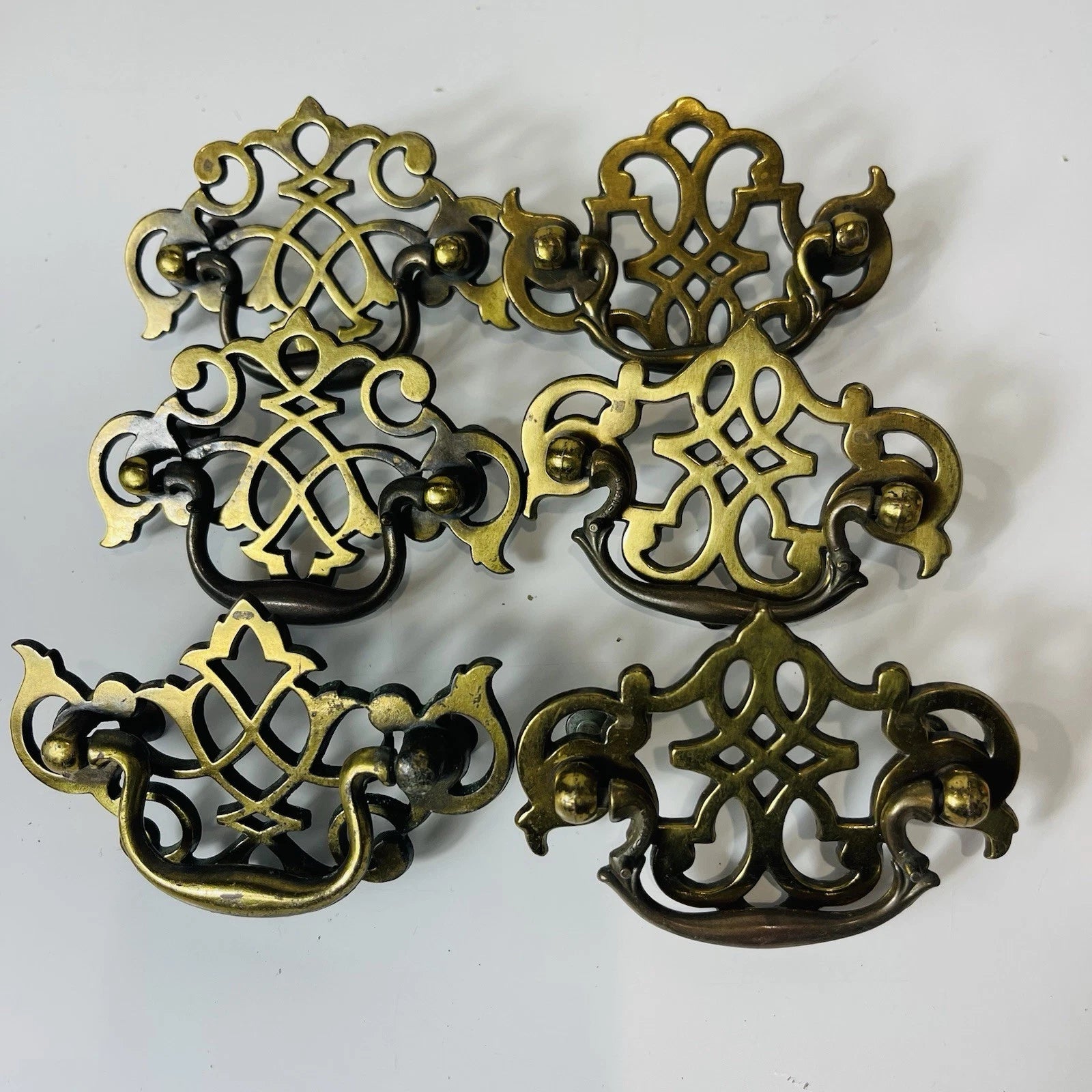 Antique-Style French Country Drawer Pulls | Intricate Metal Craftsmanship | Set of 6 | KBC Hardware