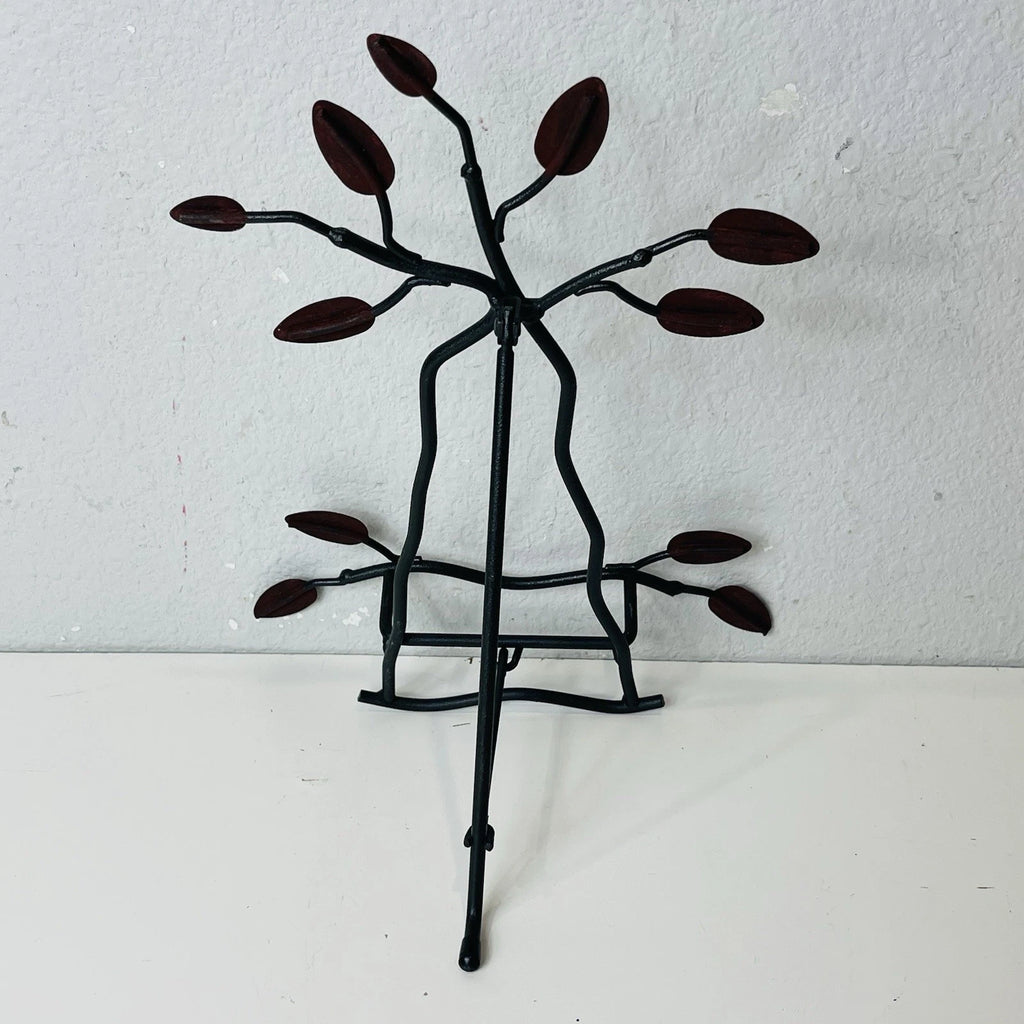 Metal Book Photo Frame Display Stand Easel Back-Brown Home Office Accent Decor