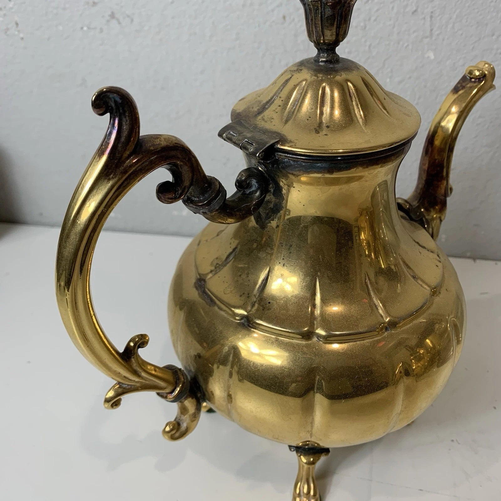 Vintage Commonwealth Silver Inc Gold 24k Electroplated Teapot