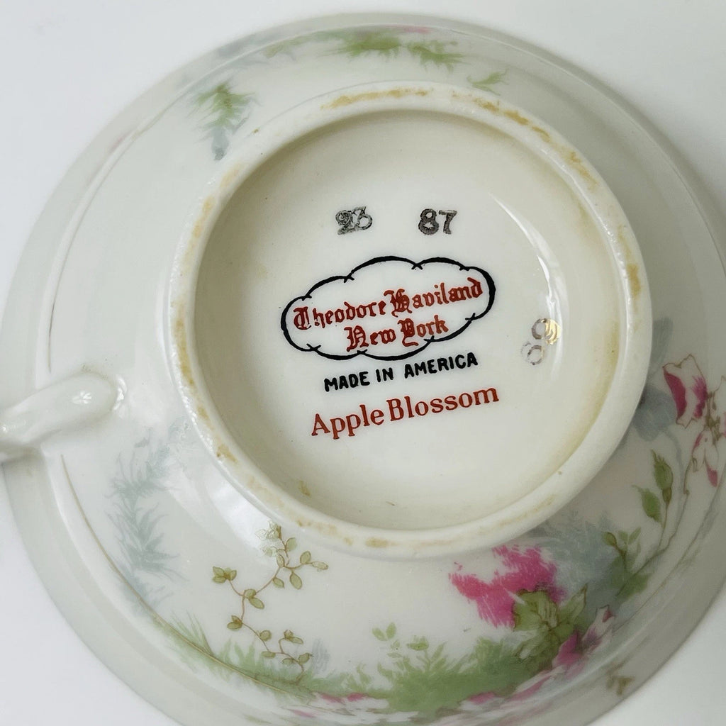 Haviland China's 4-Piece Apple BlossomSet  Teacup – Theodore Collection.